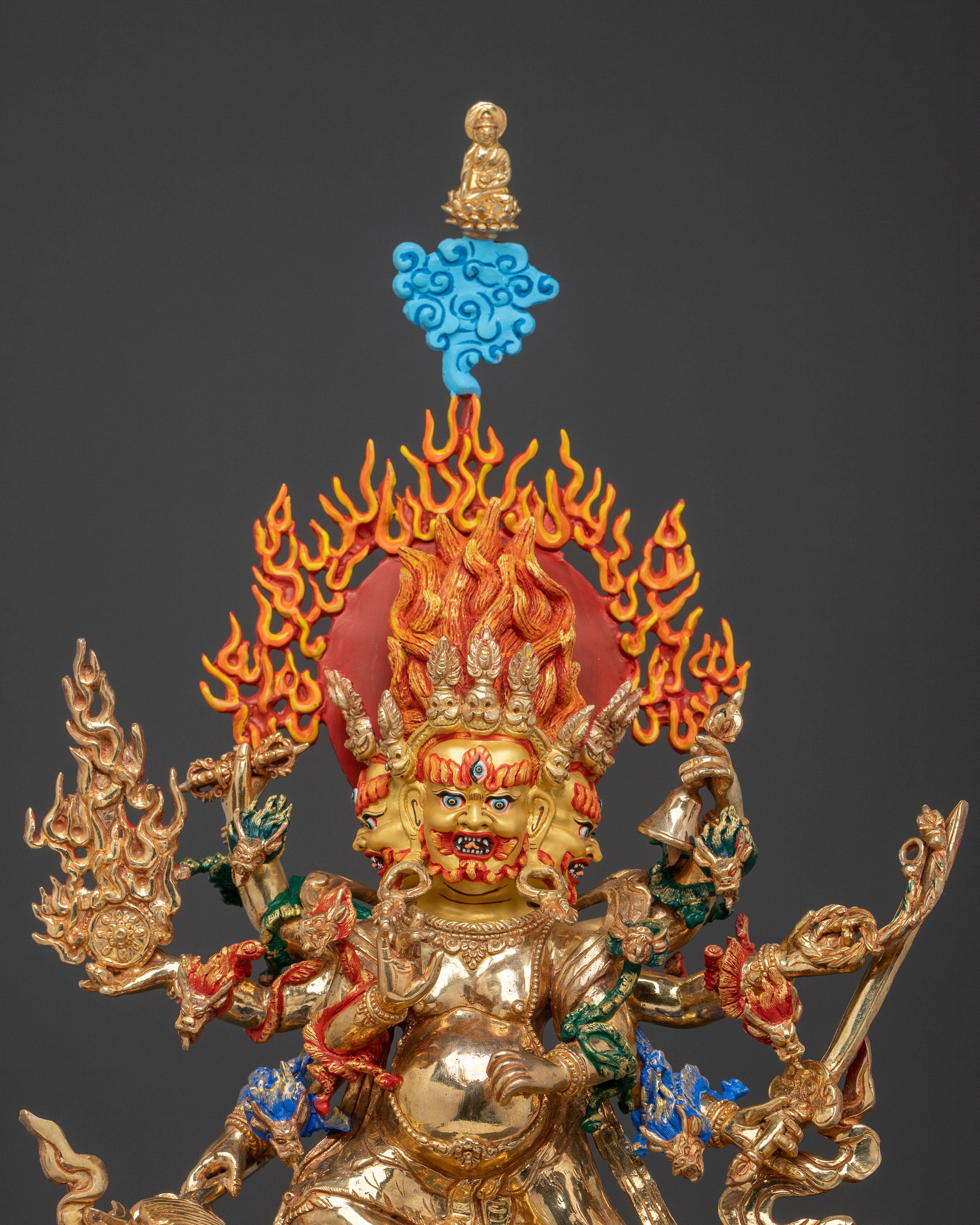 Ucchusma Protection Figure - Gilded Copper Statue