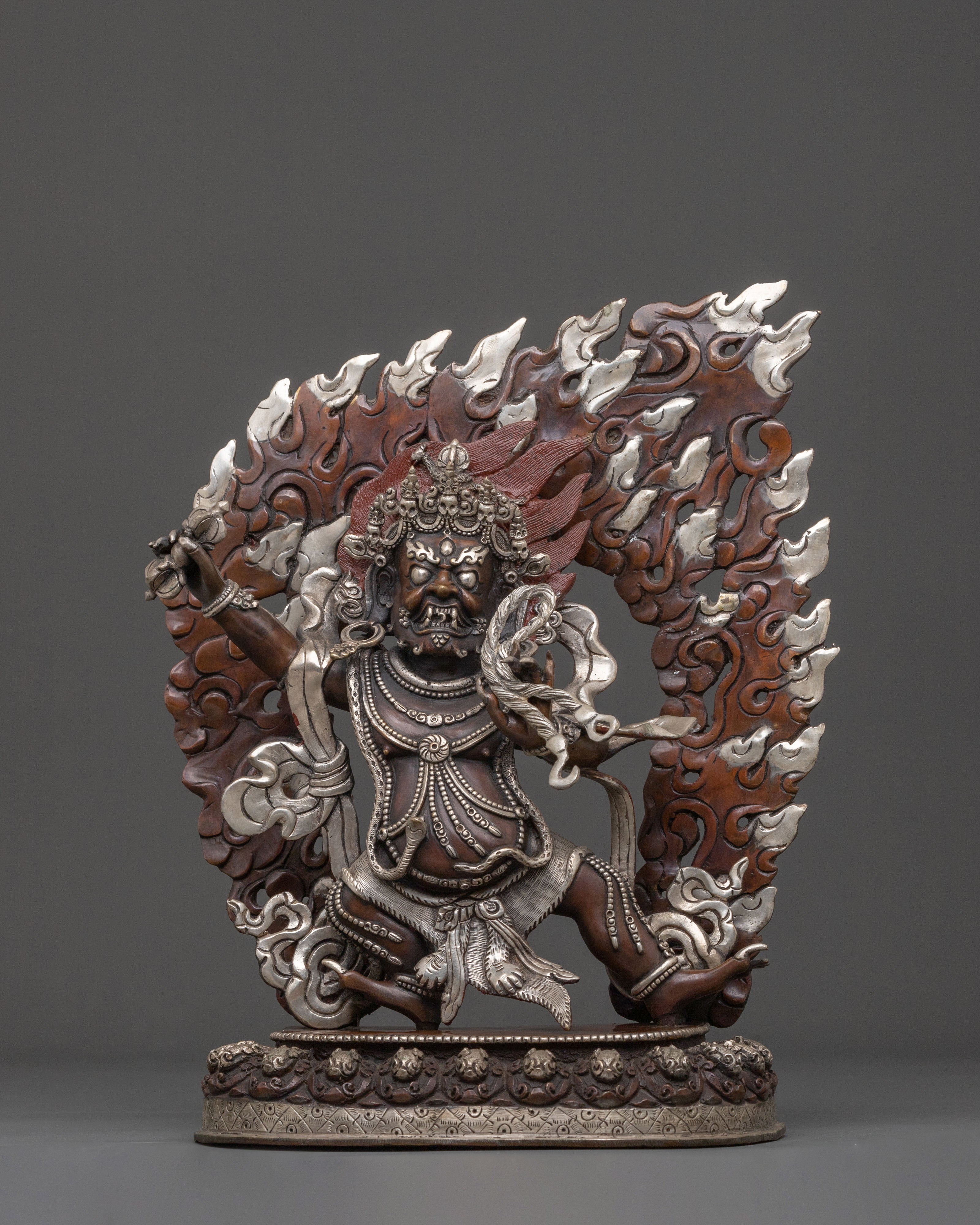 Vajrapani Divine Sculpture for Altar | Wrathful Protector Deity