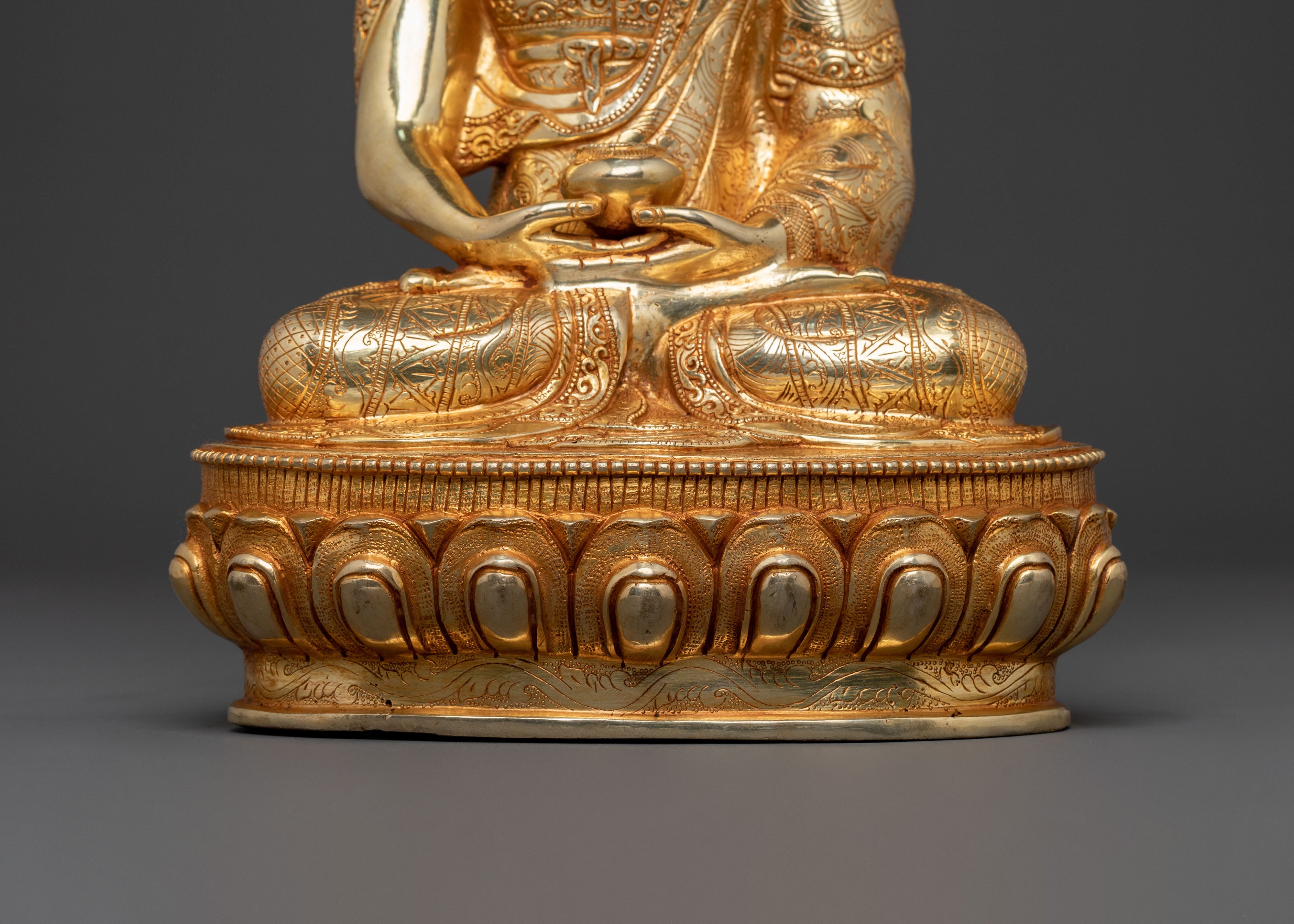 Amitabha Buddha Statue | 24K Gold Gilded Copper Statue