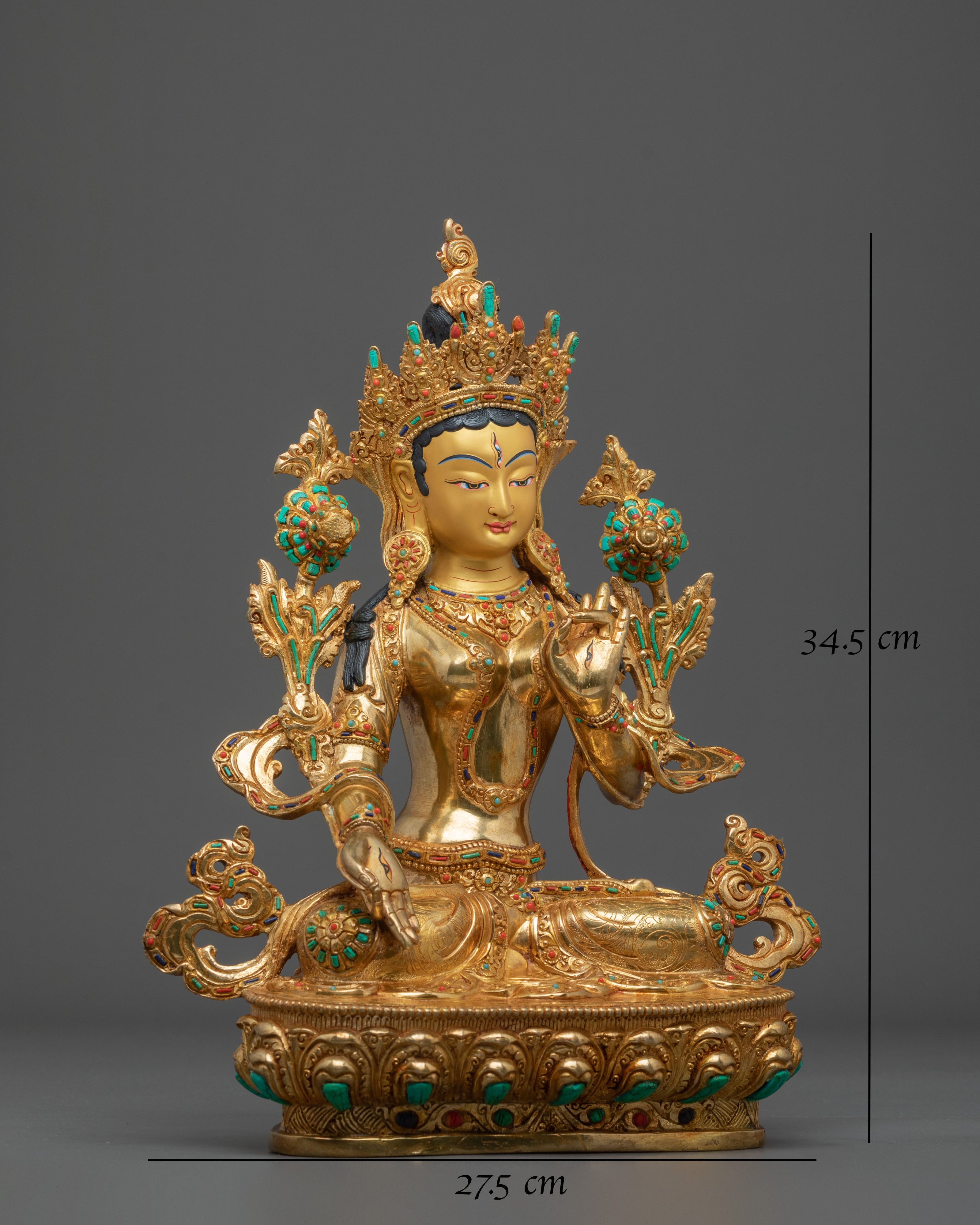 White Tara Buddhist Deity Statue: Goddess of Compassion and Longevity