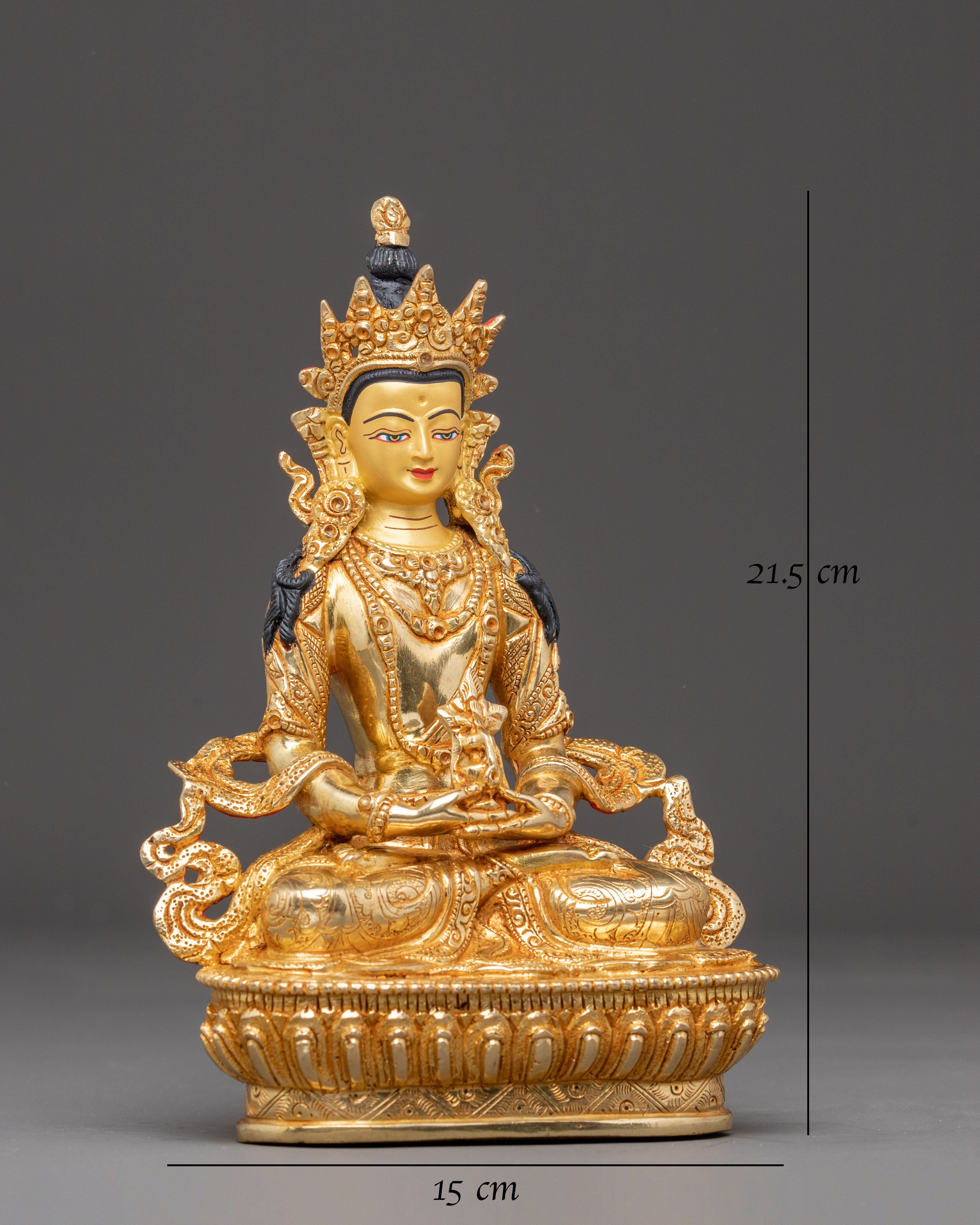 Amitayus Copper Statue Symbolizing Longevity | Handmade in Nepal