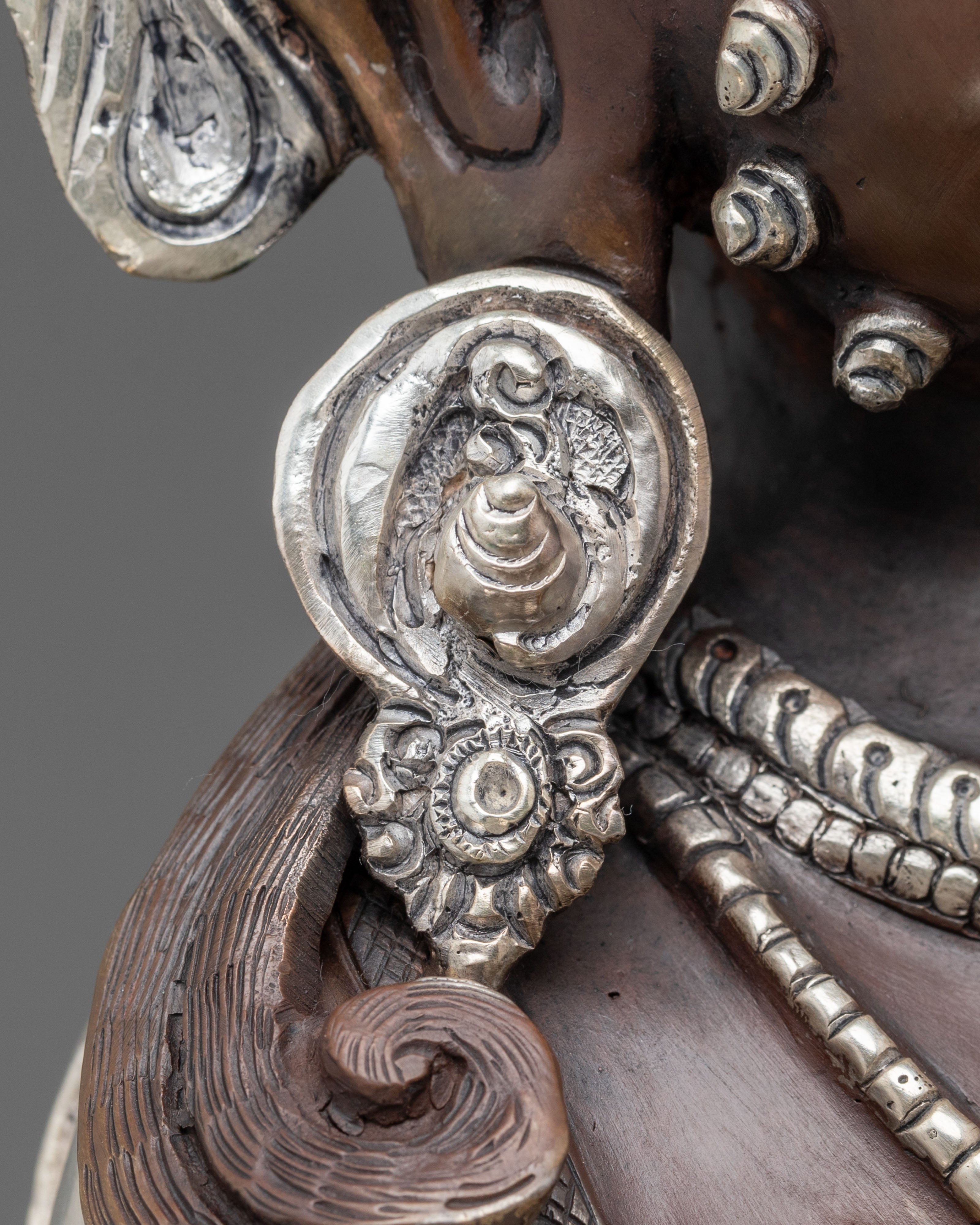 Dzambhala Altar Decoration Statue | Handcrafted Sculpture with Silver Plating