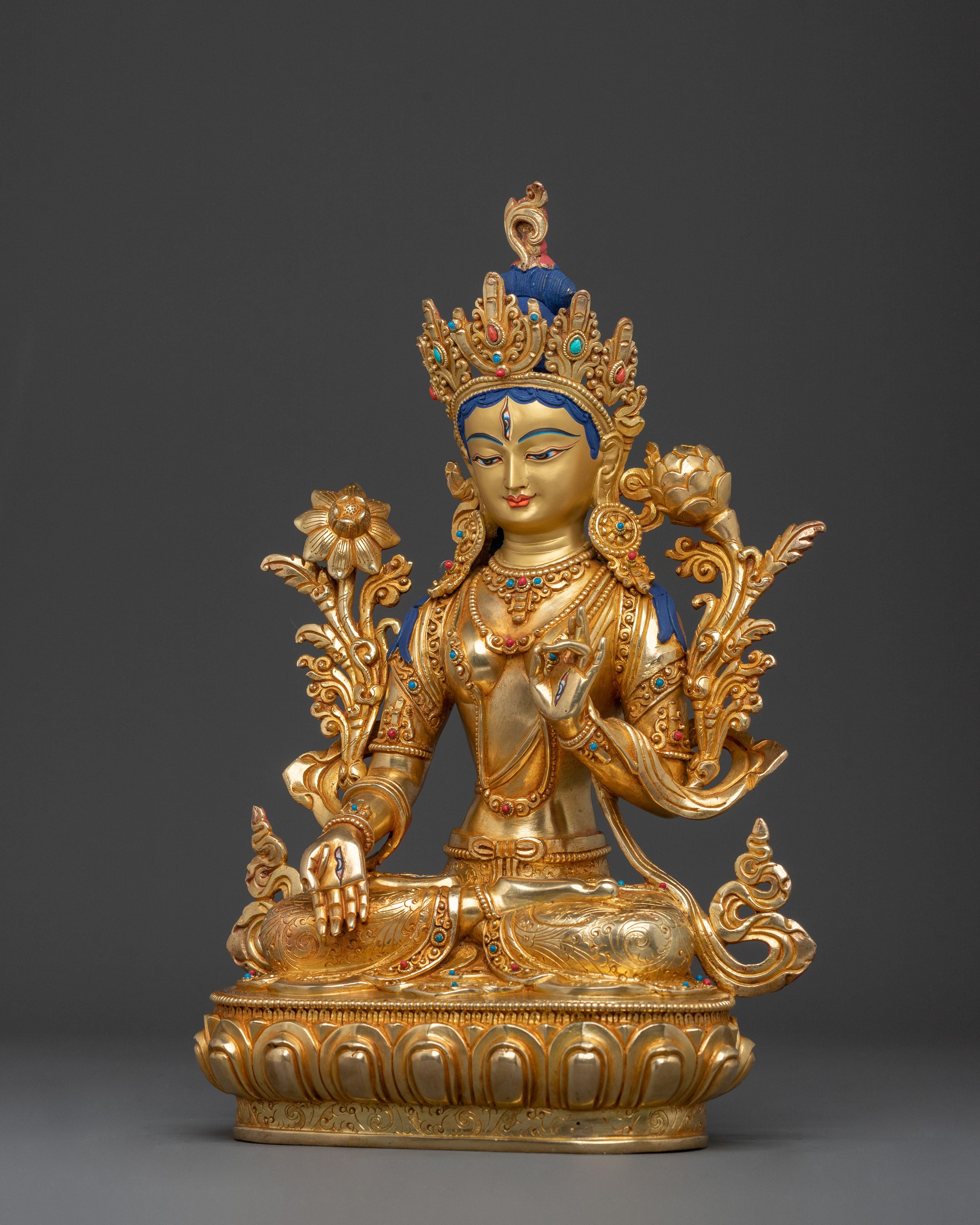 Sacred White Tara Figurine | Buddhist Healing Deity