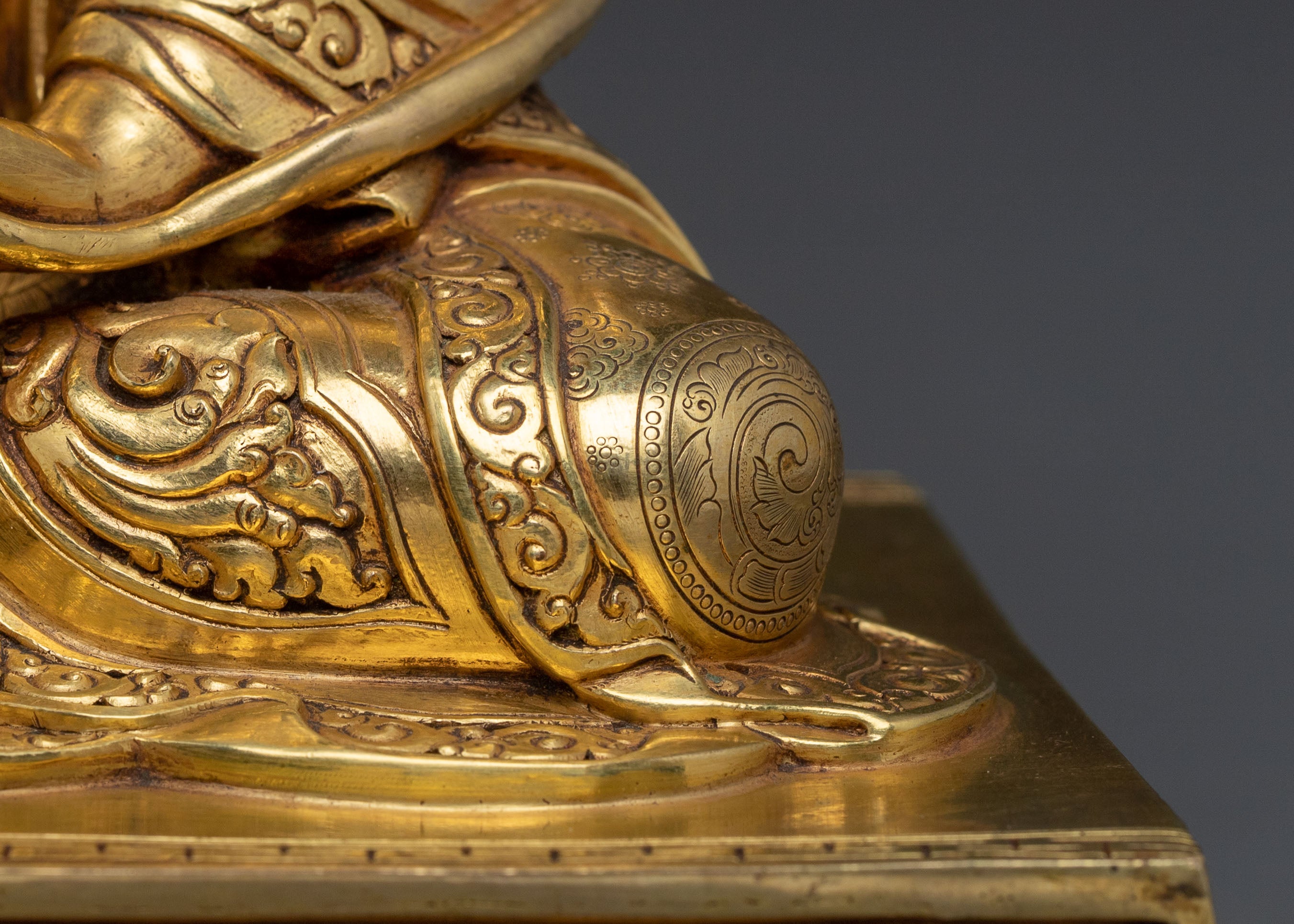 Trisong Detsen: Royal 24K Gold Gilded Statue