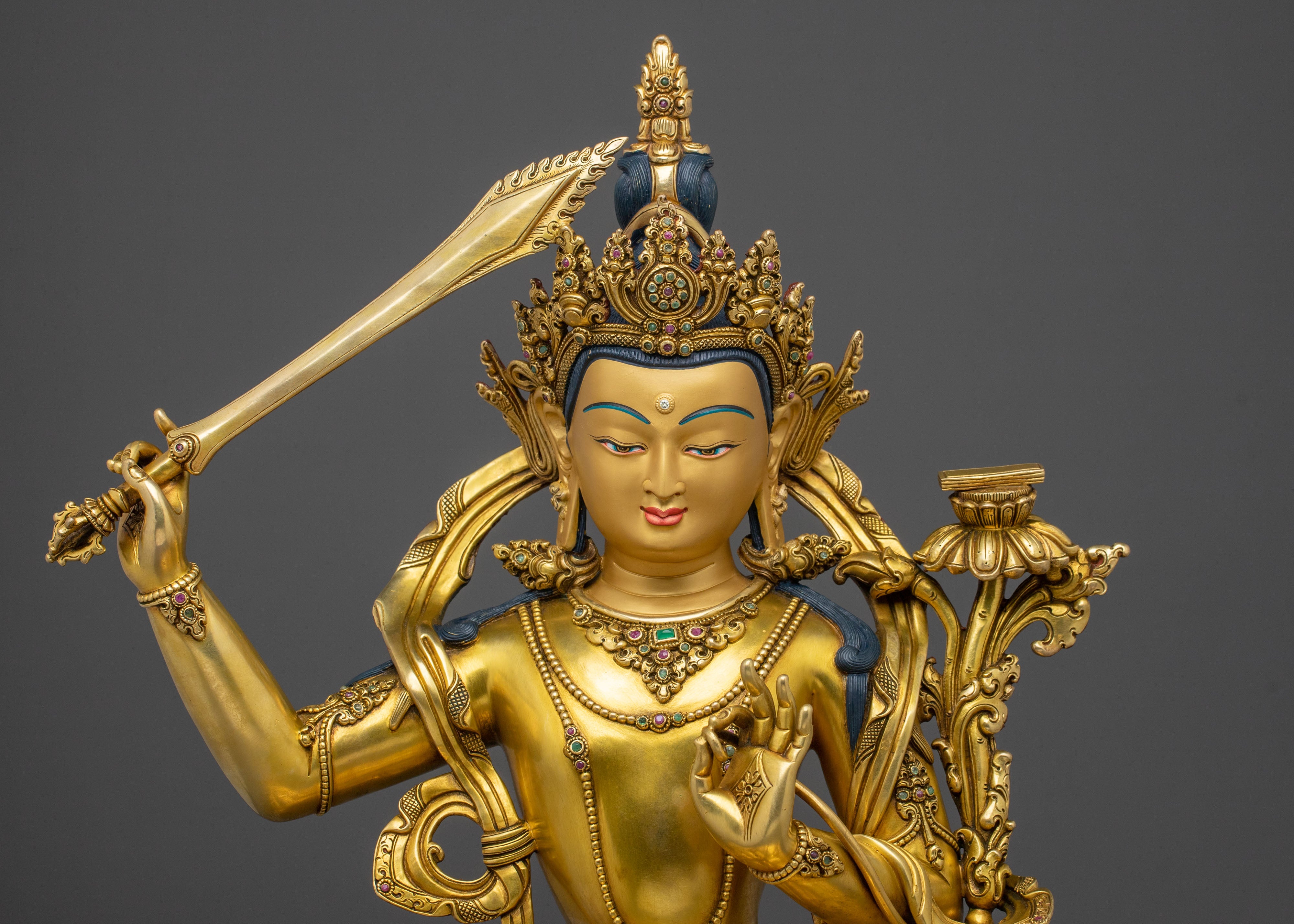 Manjughoṣa Spiritual Sculpture | Buddhist Shrine Decor