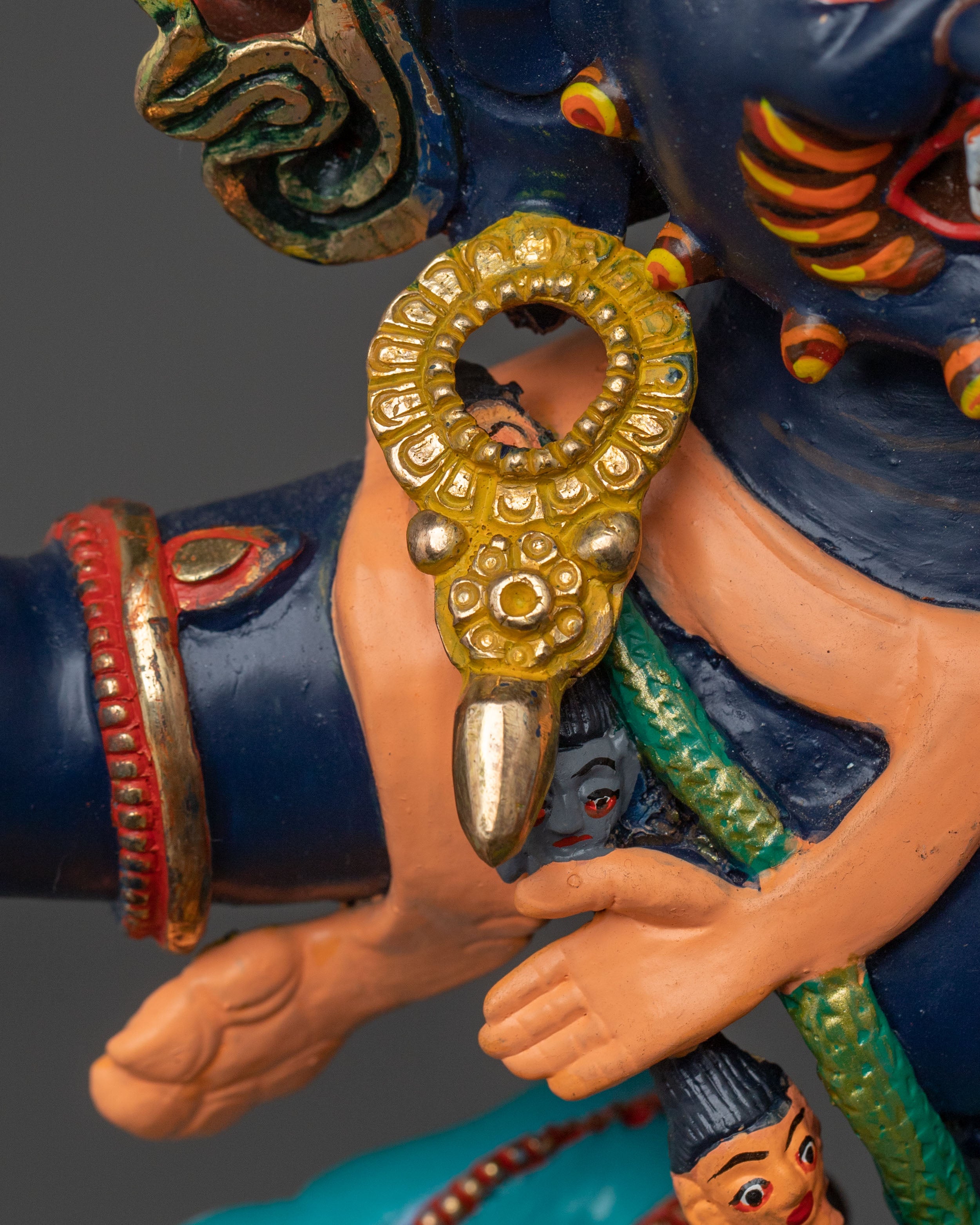 Mahakala Bernakchen Statue With Consort | Wrathful Protector