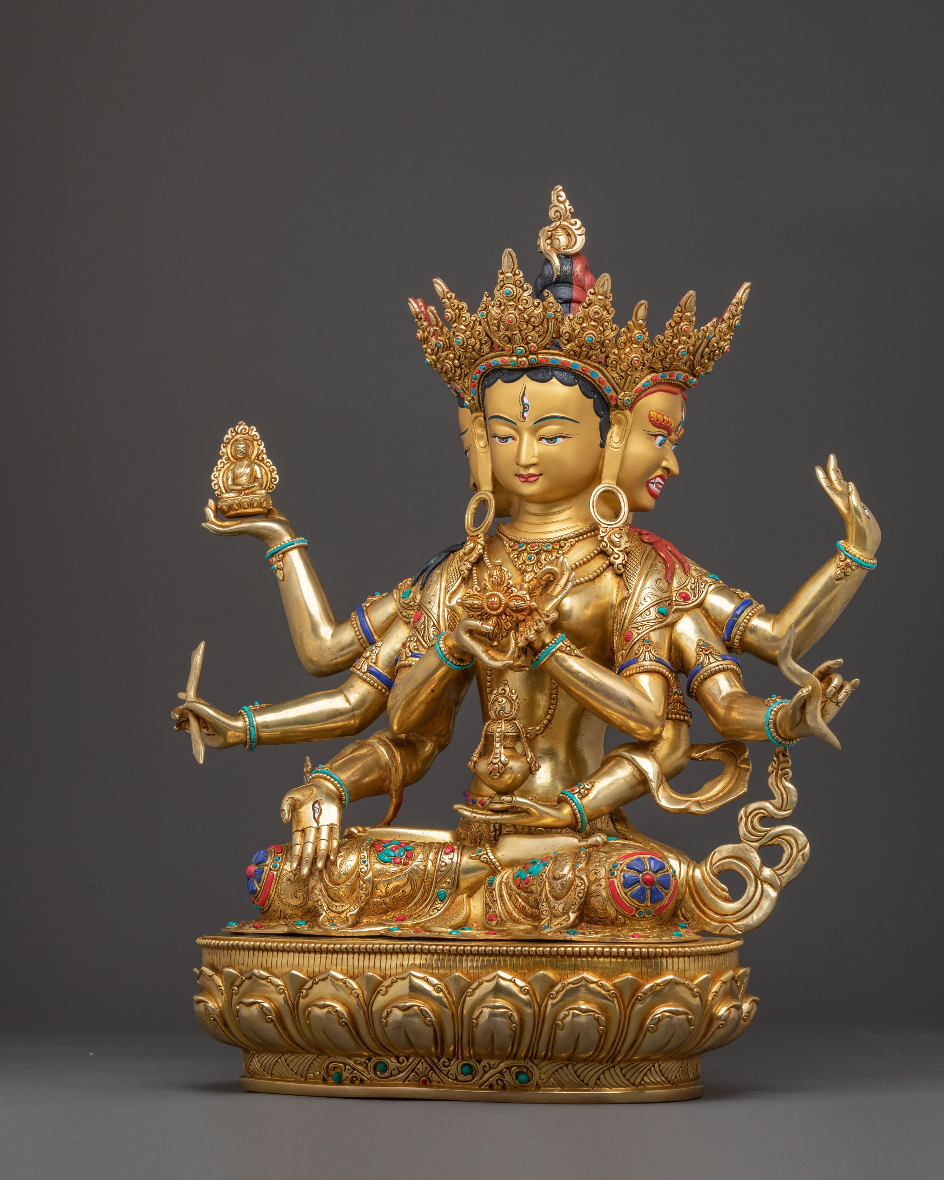 Namgyalma Divine Statue - Exquisite 24K Gold Gilded
