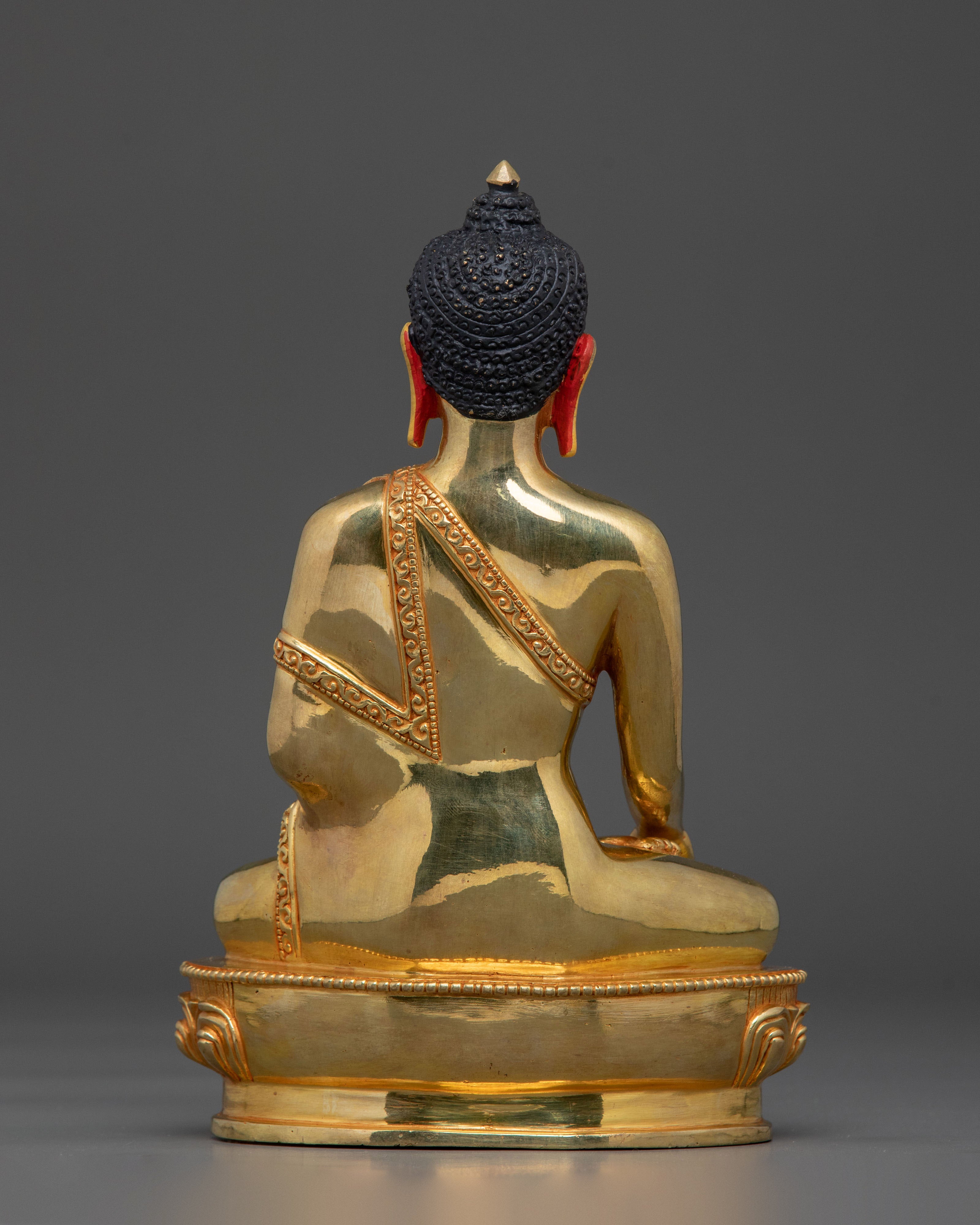 Shakyamuni Buddha 24K Gold Gilded Figure