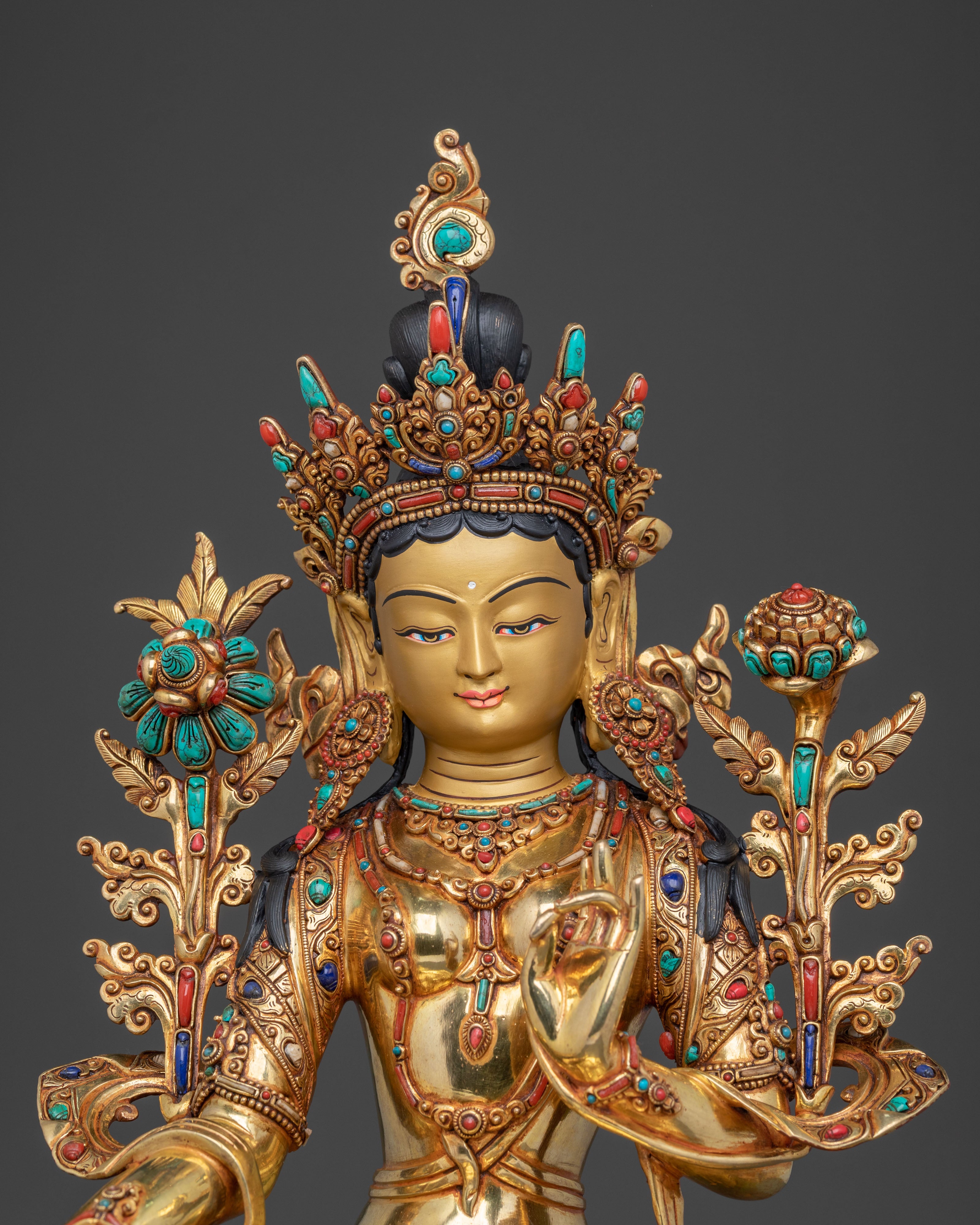 Goddess Green Tara Statue | Meditation Altar Decor