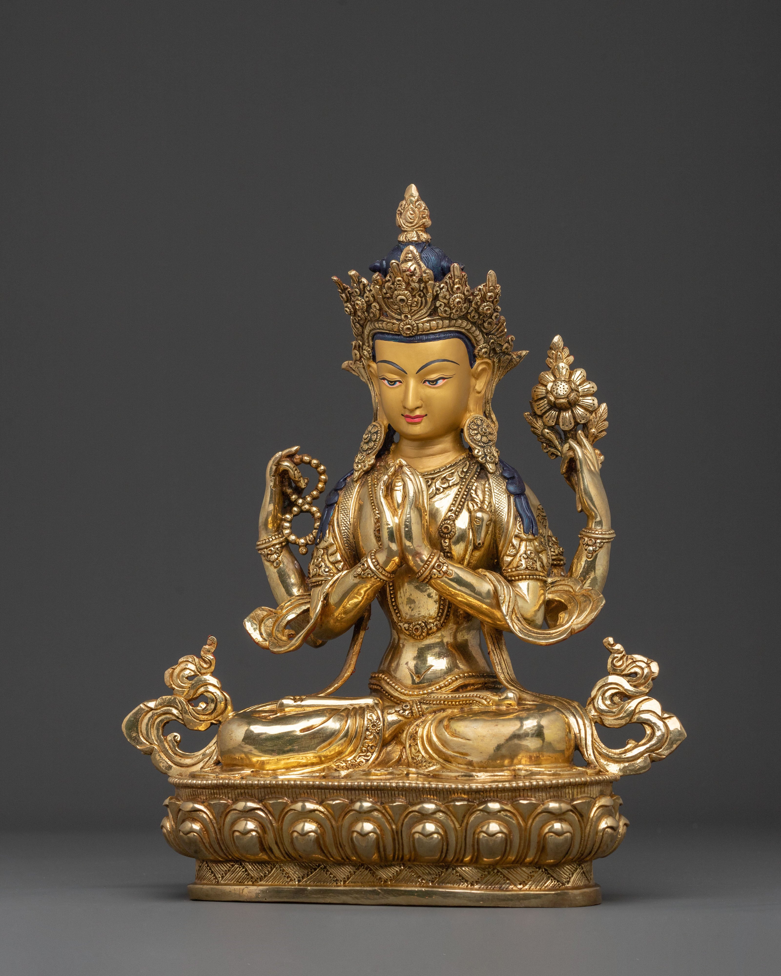 Four Armed Chenrezig Compassion Statue | Bodhisattva of Infinite Mercy