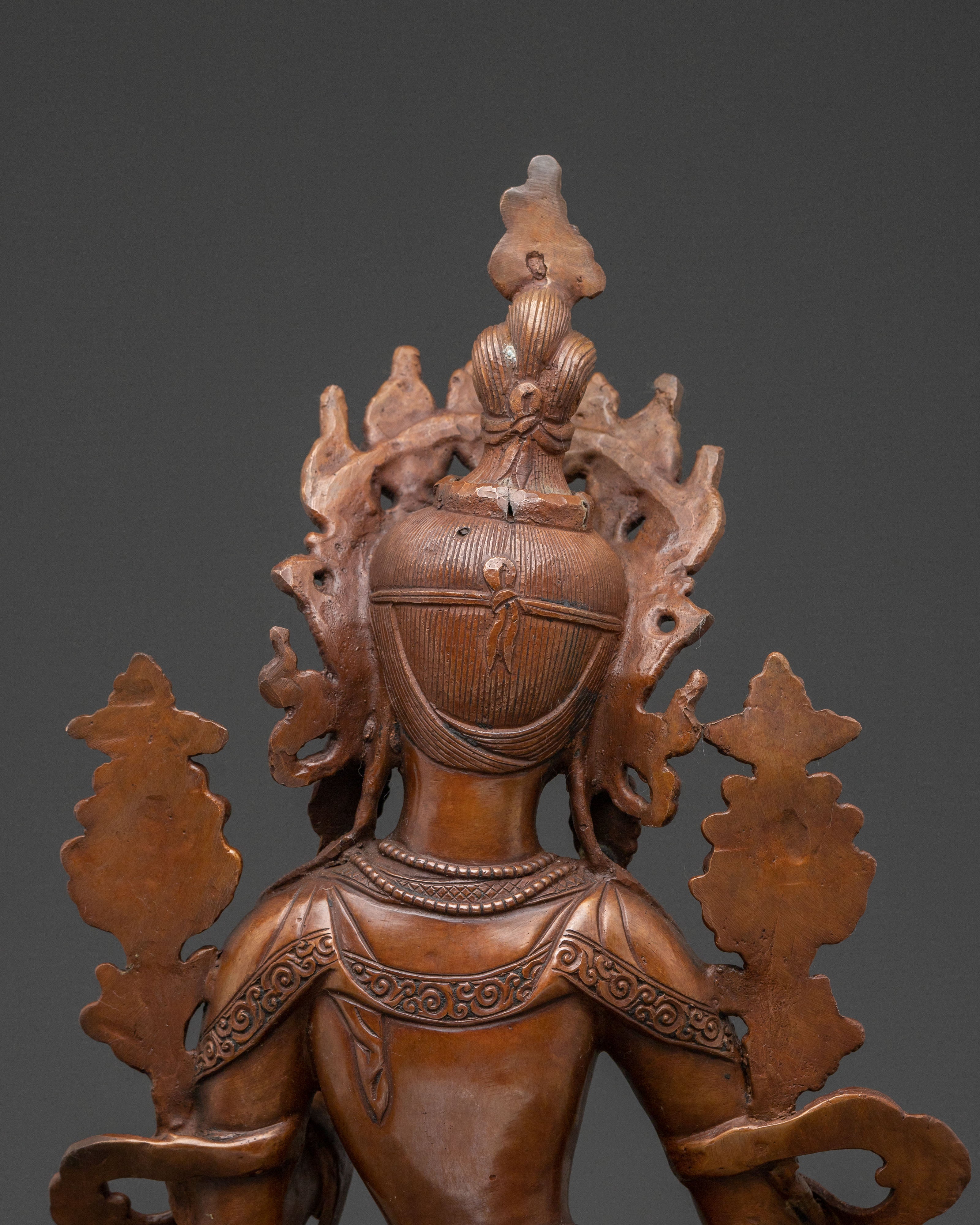 White Tara Sacred Copper Statue – Artisanal Finish