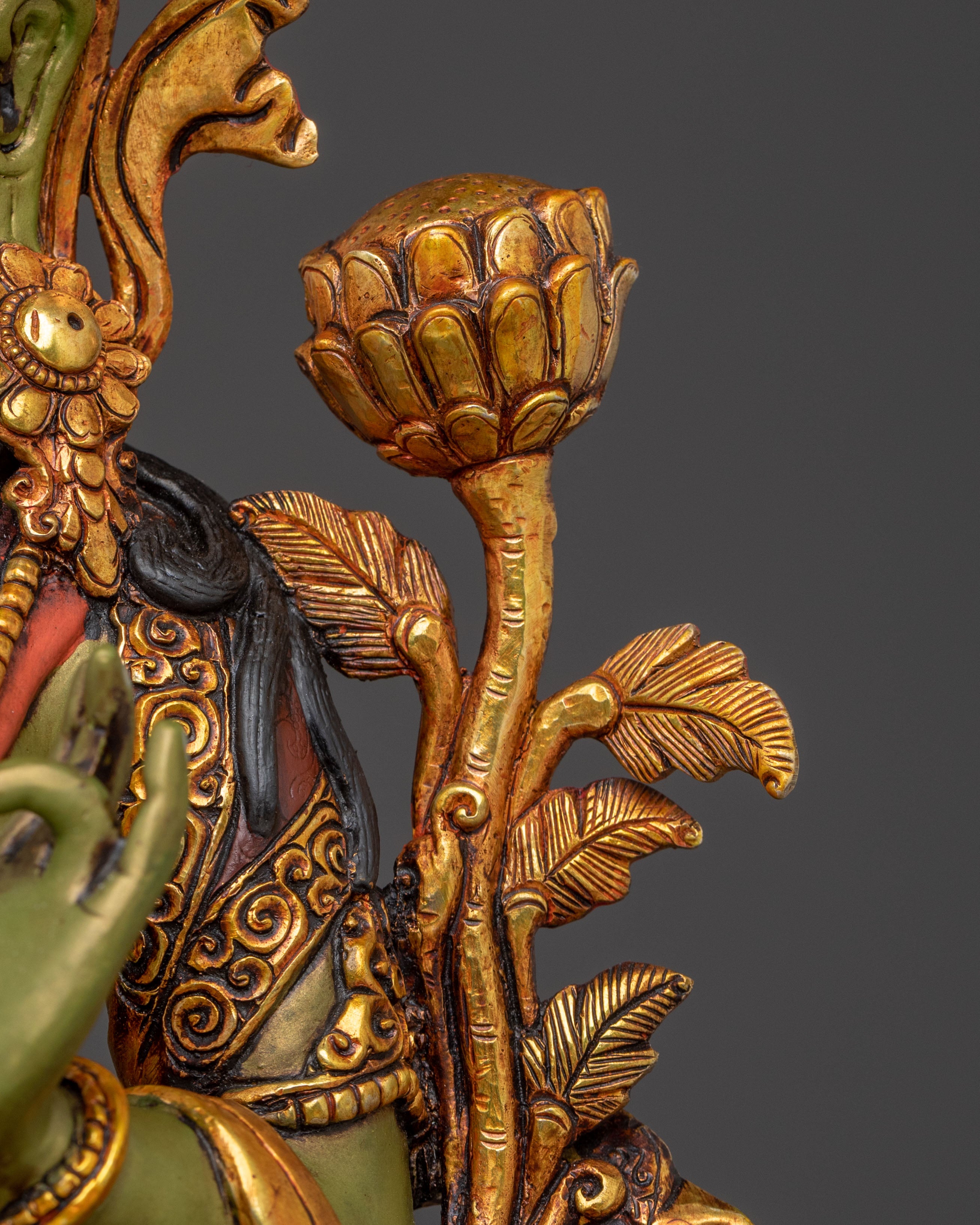 Green Tara Statue for Protection | Spiritual Figure