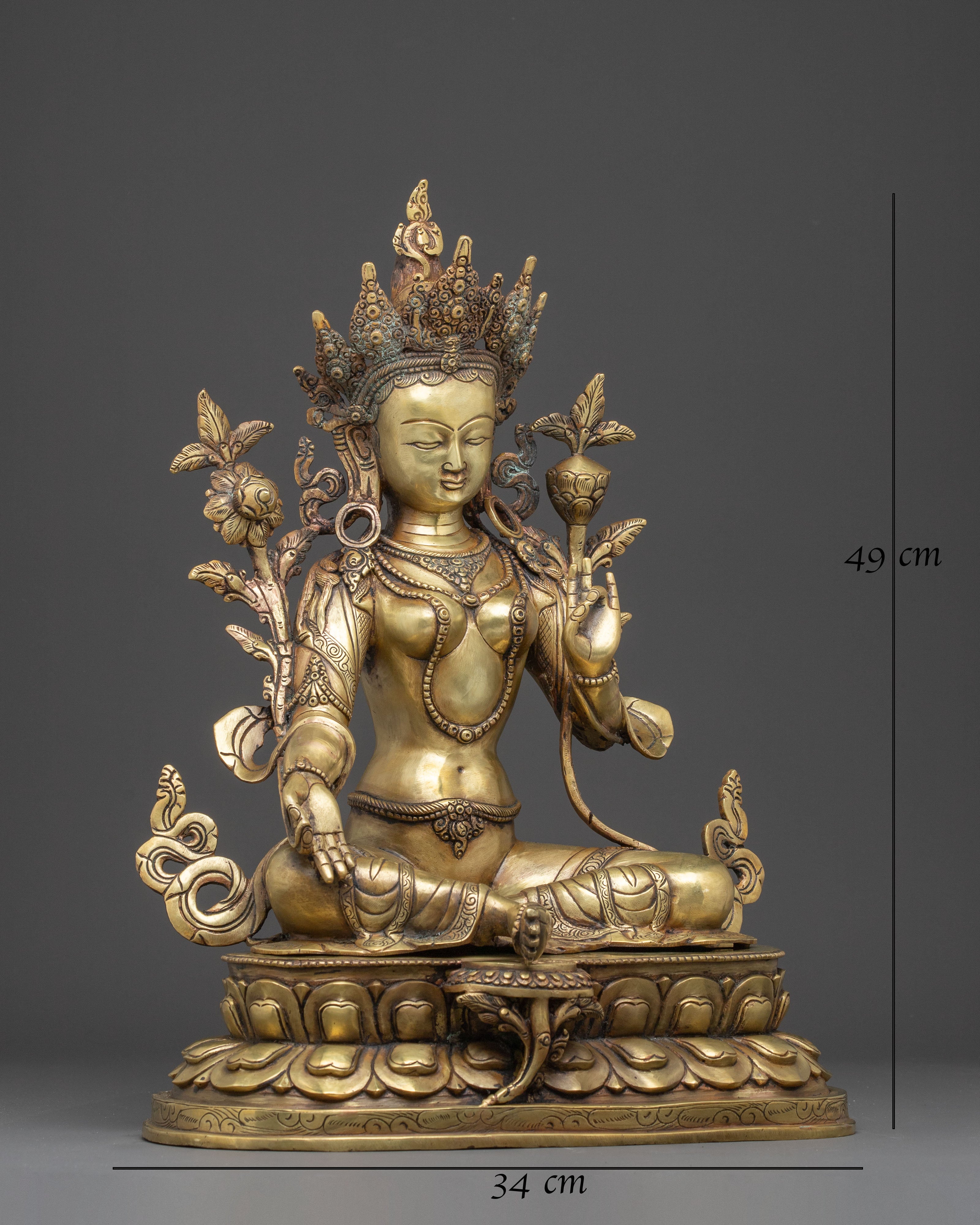 Green Tara Statue: Embodiment of Enlightened Action 