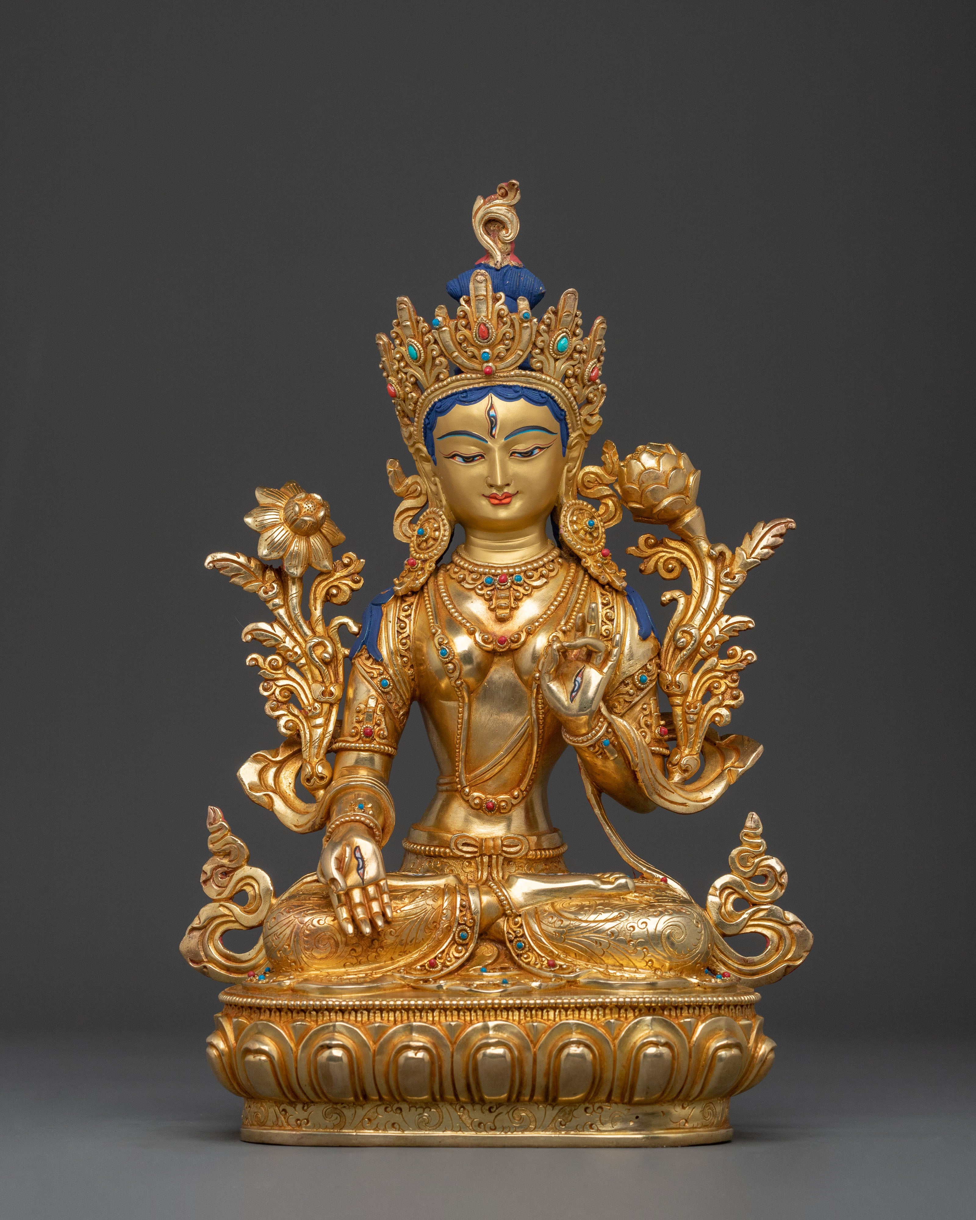 White Tara Copper Statue 