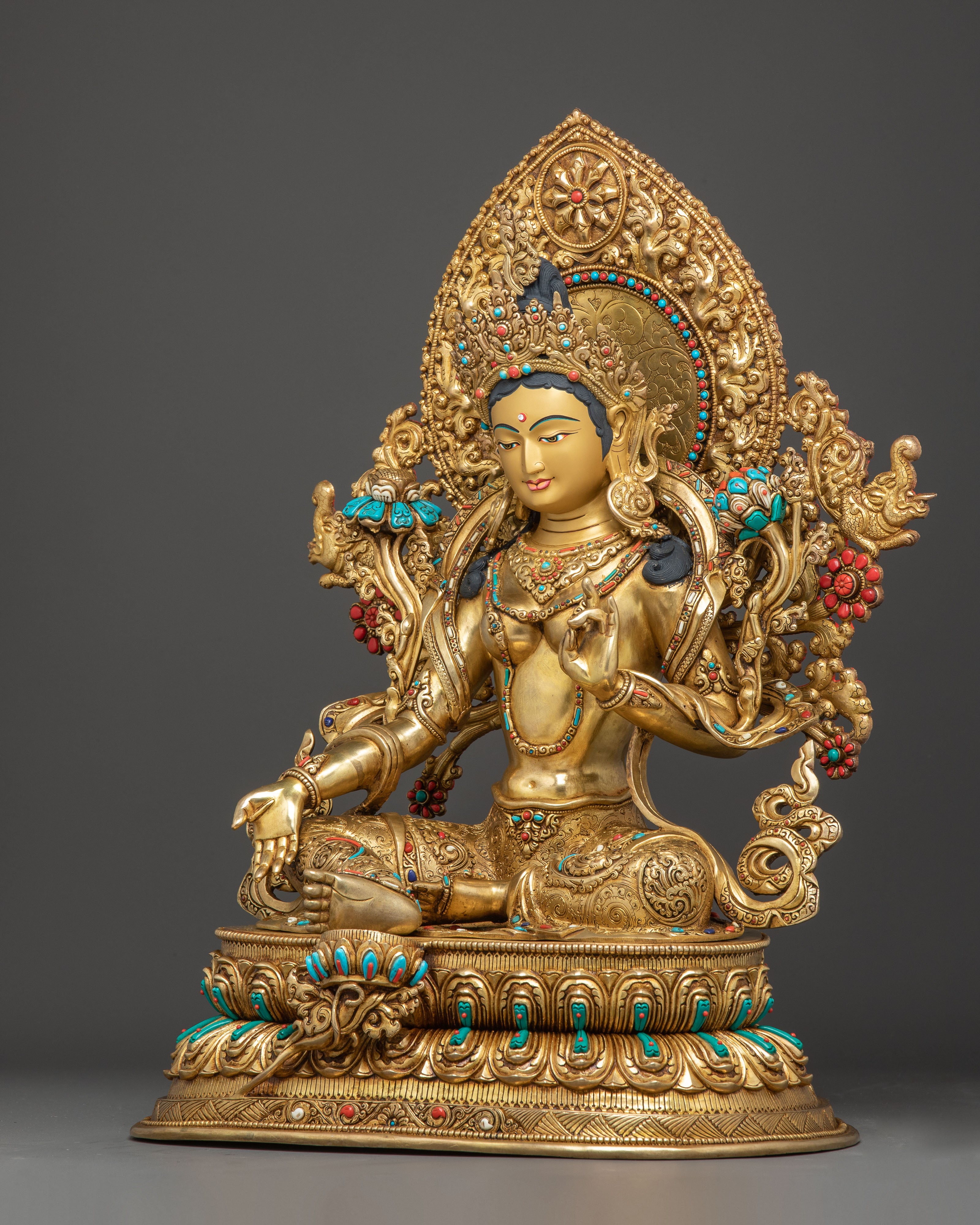 Green Tara Sculpture: Mother of Love and Compassion | Himalayan Artwork