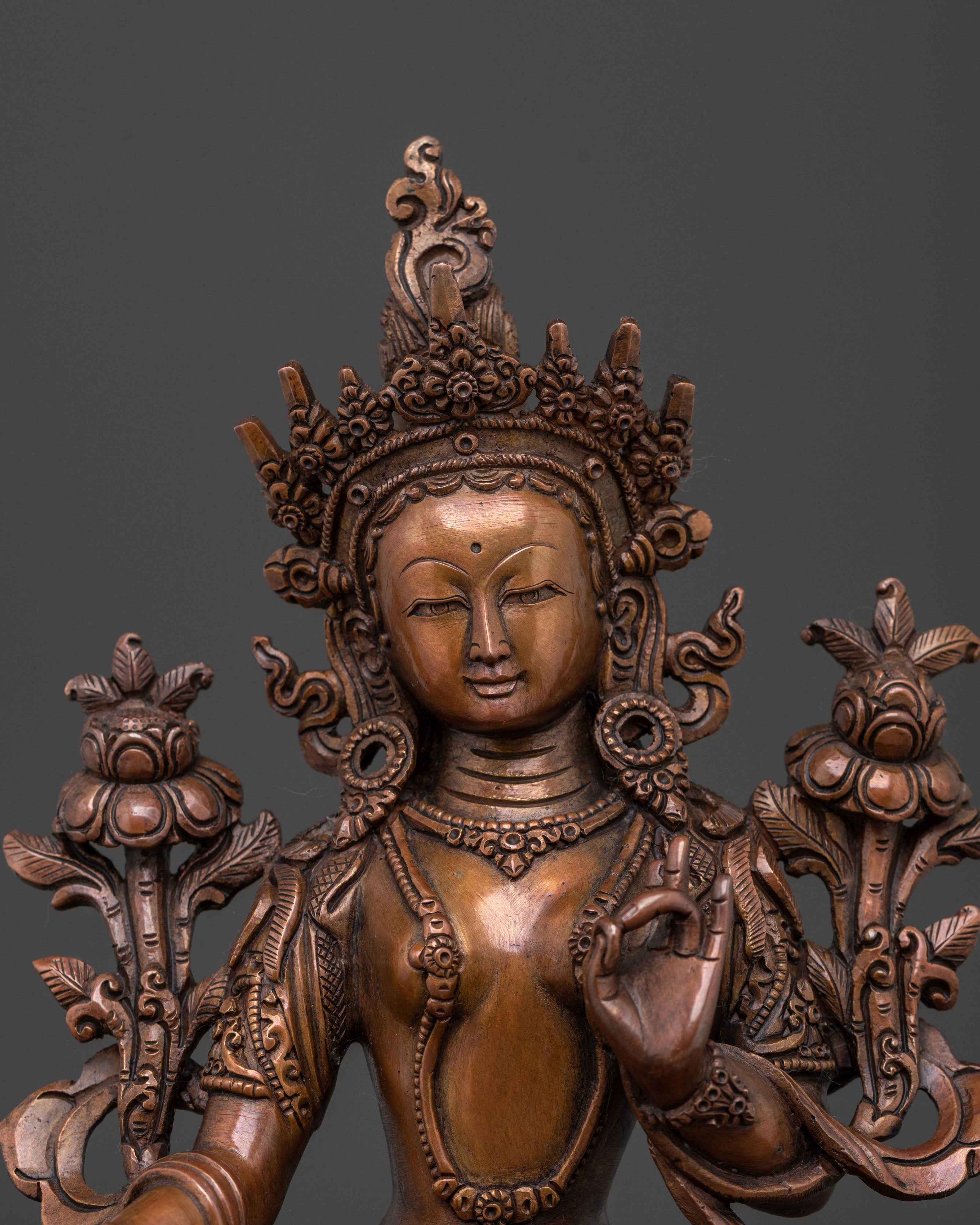 Amitayus  Statue in Oxidized Copper | Pure Longevity