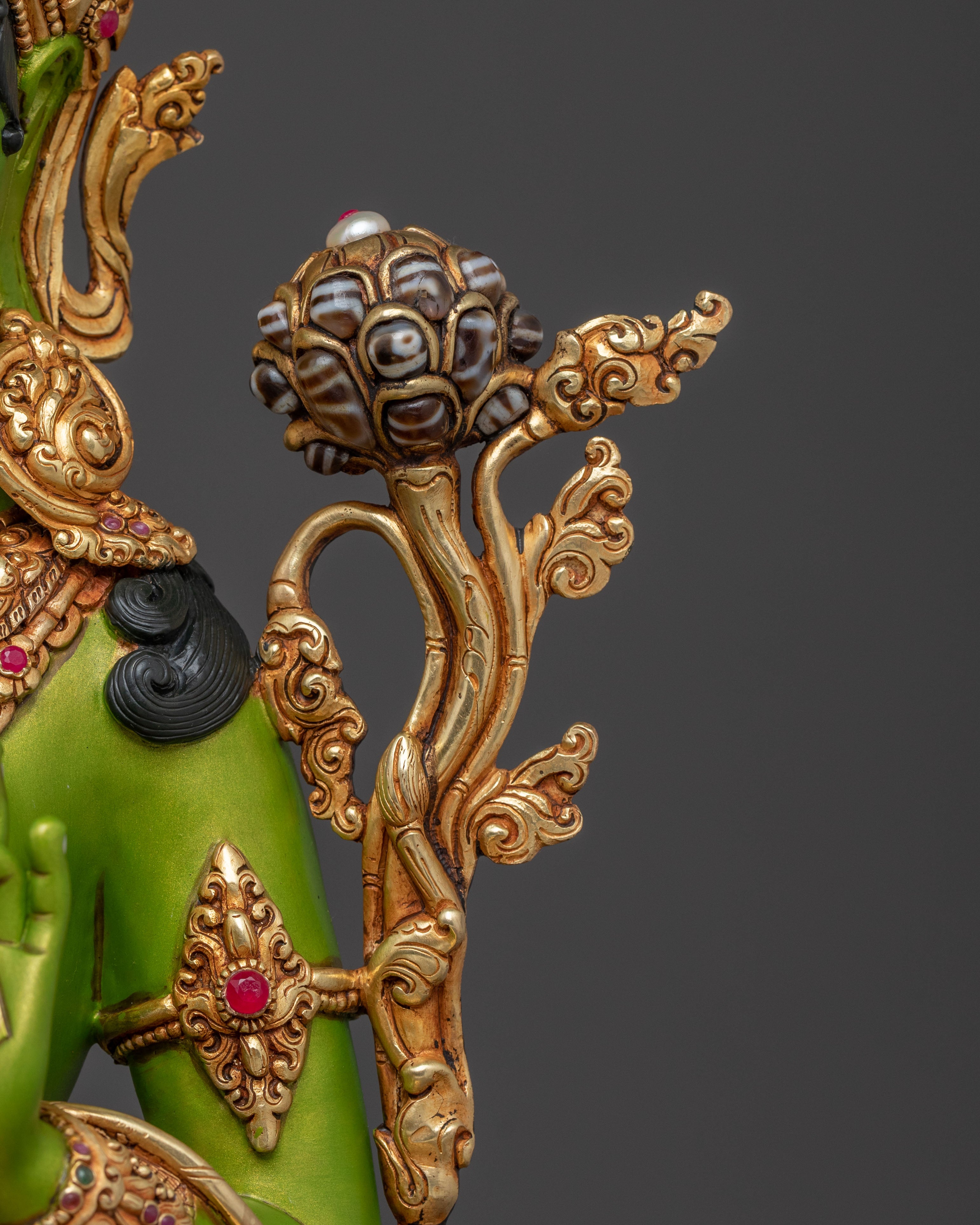 Green Tara Copper Statue | Goddess of Compassion