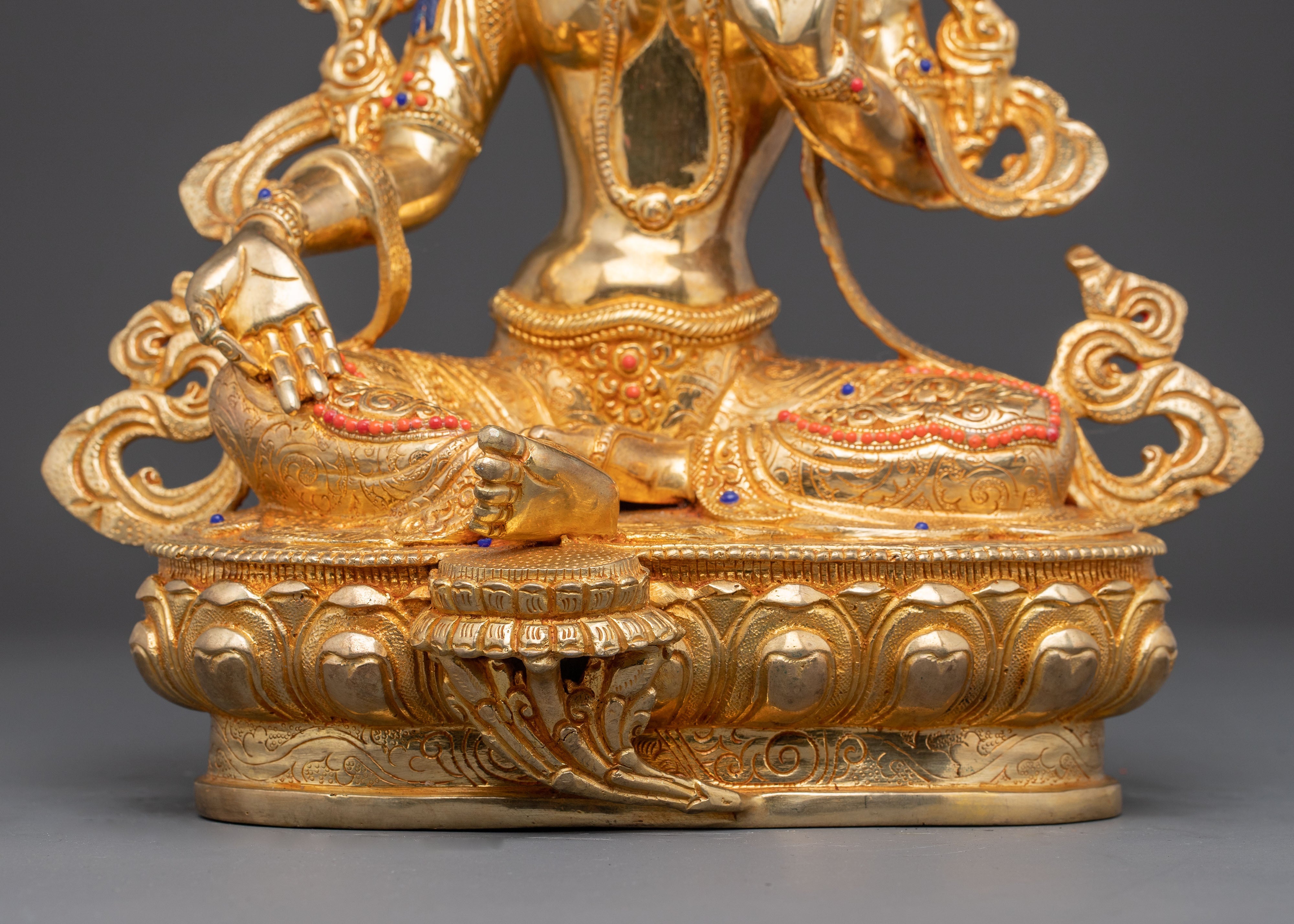 Handmade Copper Statue of Shyama Tara (Green Tara)