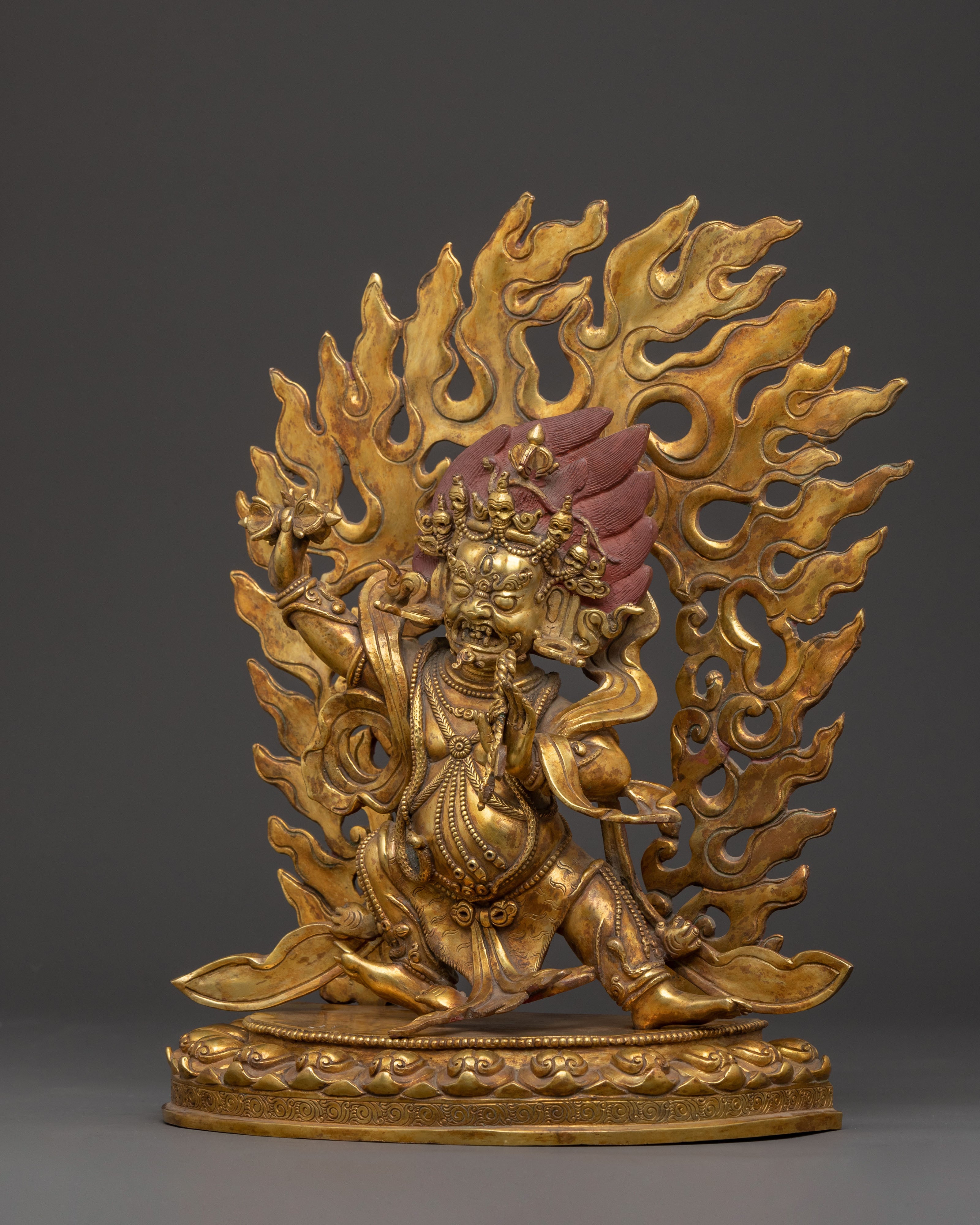 Vajrapani Buddhist Sculpture with Copper Body