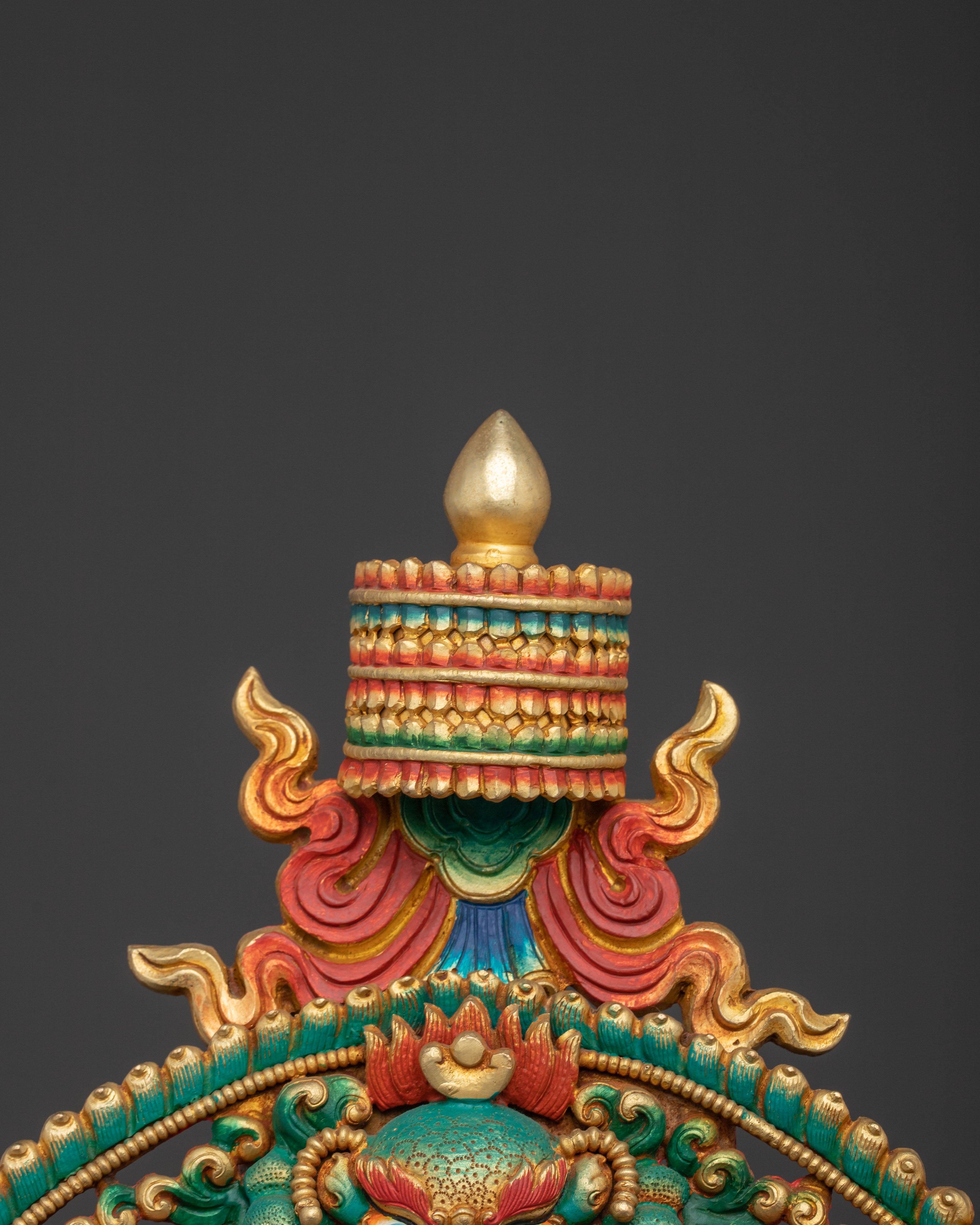 Shakyamuni Buddha in Throne Statue – 24K Gold Gilded Masterpiece