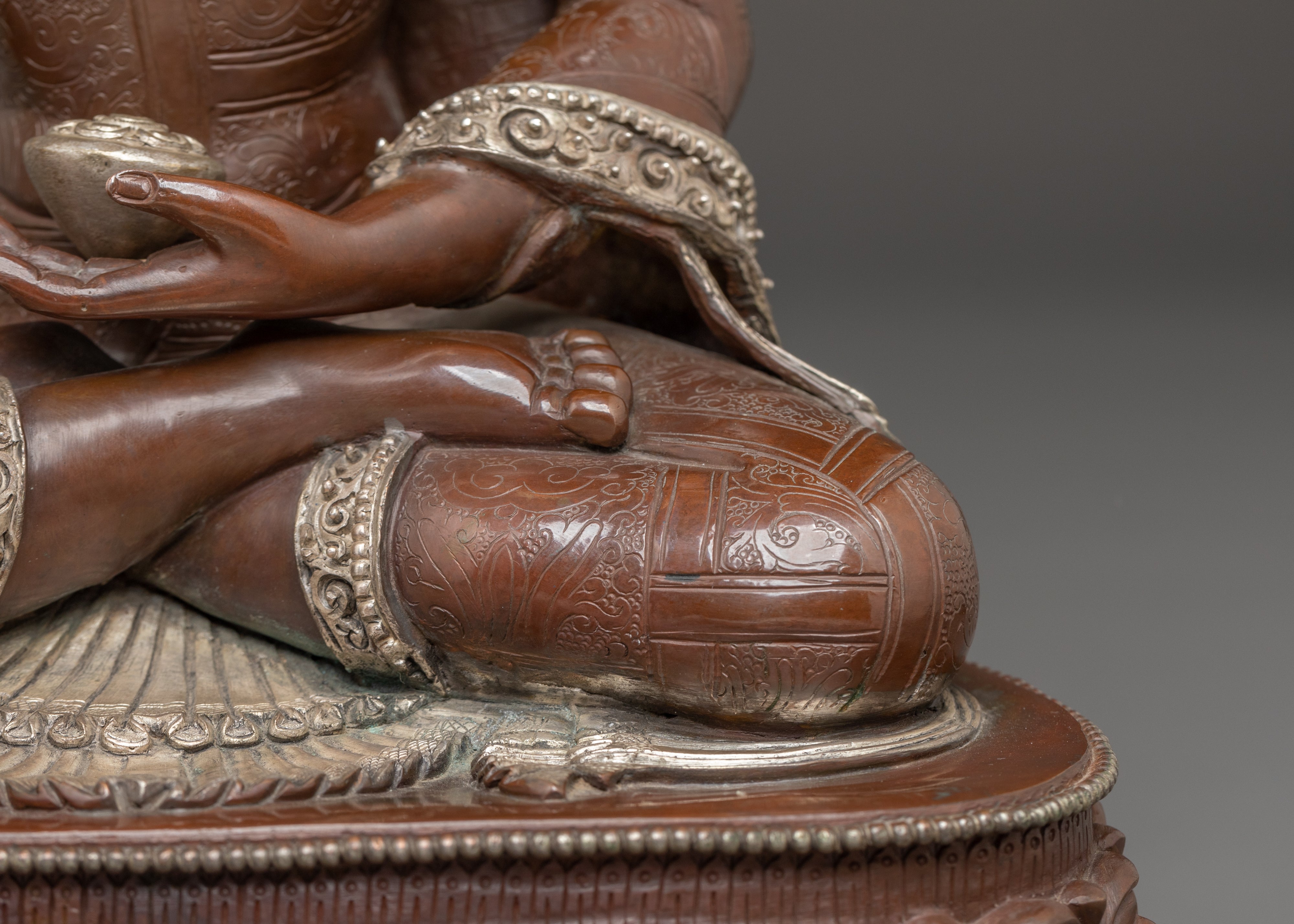 Handmade Oxidized Shakyamuni Buddha Statue | Home Decor