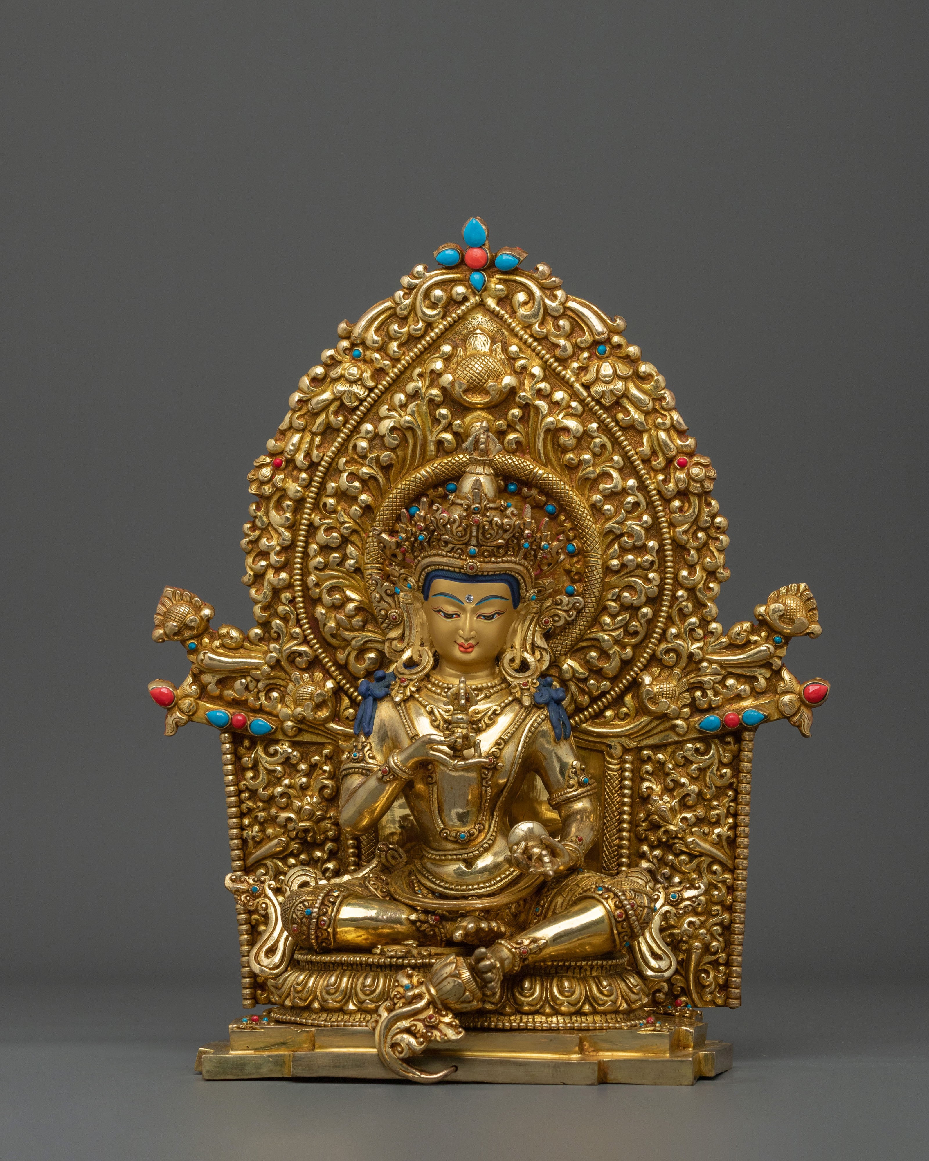 Vajrasattva Handcrafted 24K Gold Gilded Statue