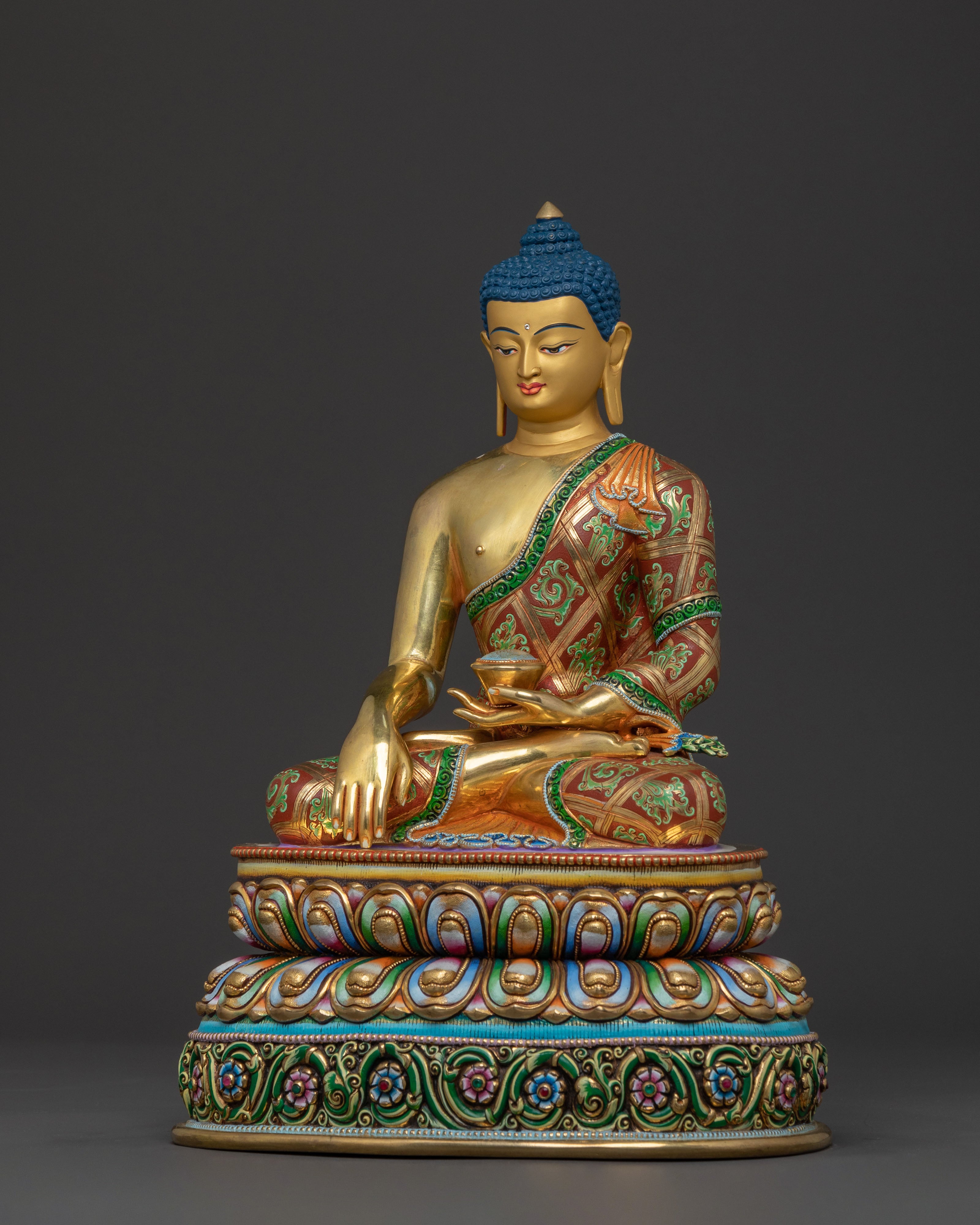 Shakyamuni Buddha 24k Gold Gilded Enlightenment Icon