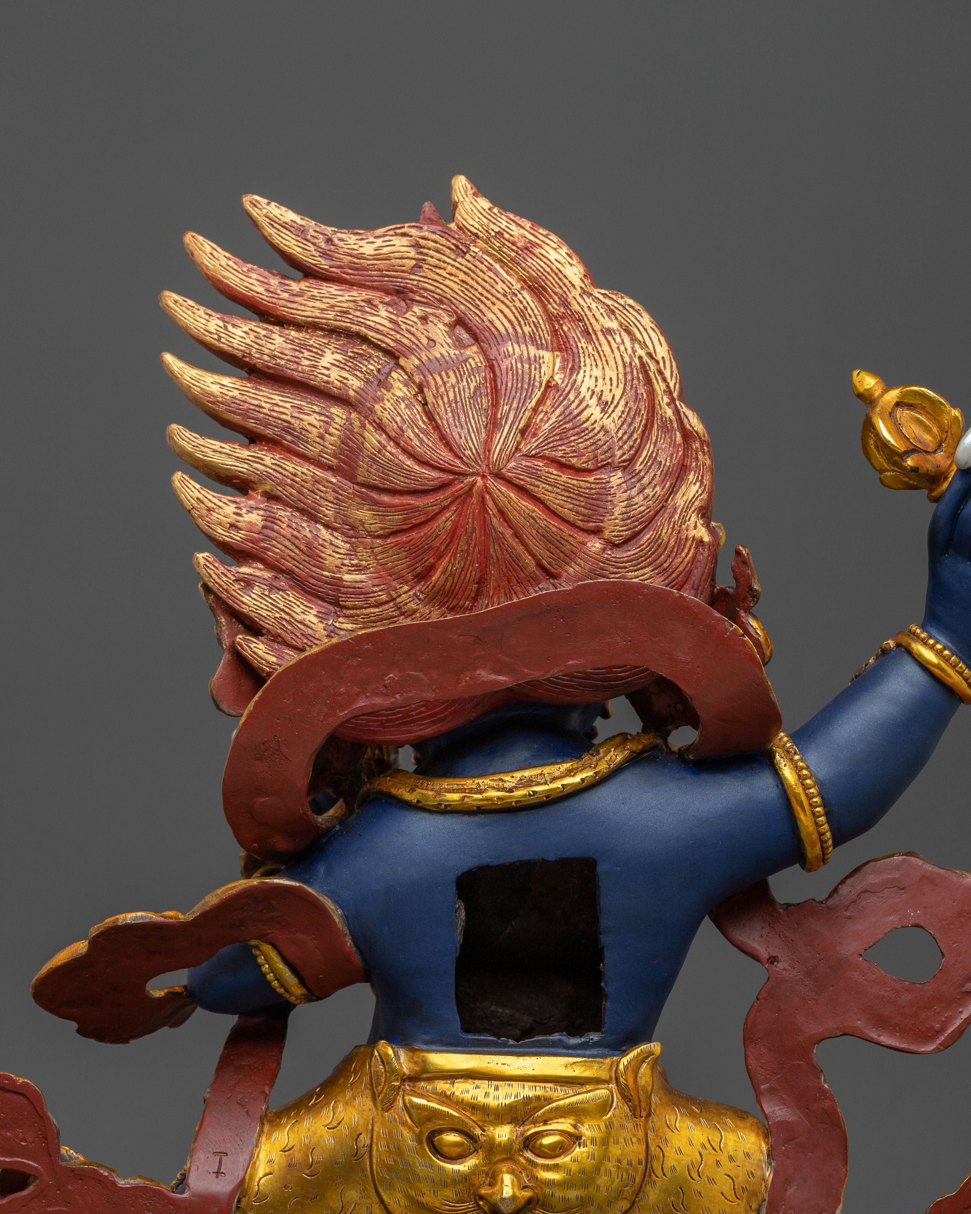 Buddhist Protector Vajrapani Sculpture: Buddhist Deity of Strength and Dharma