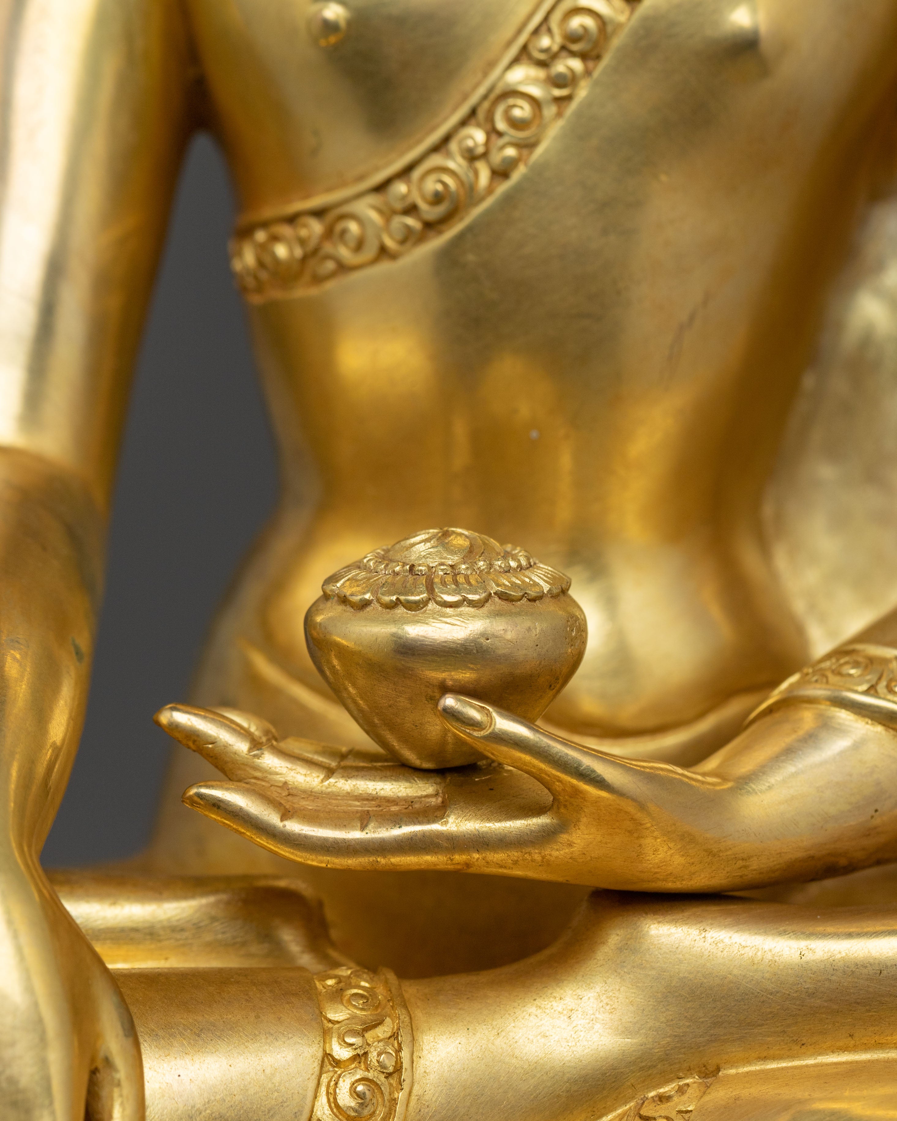 Shakyamuni Buddha Sculpture Seated on a Throne