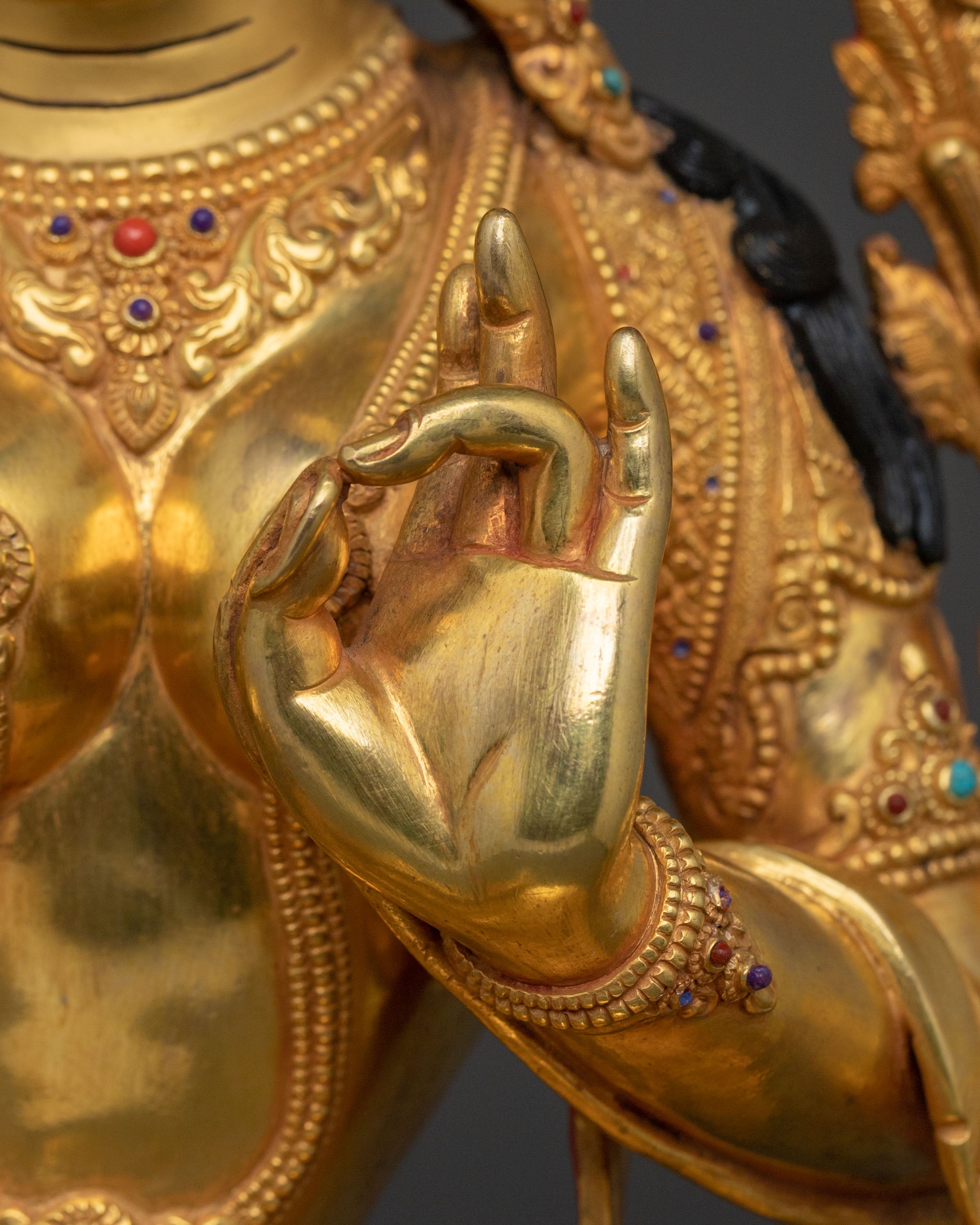Tibetan Green Tara Compassion Goddess Statue
