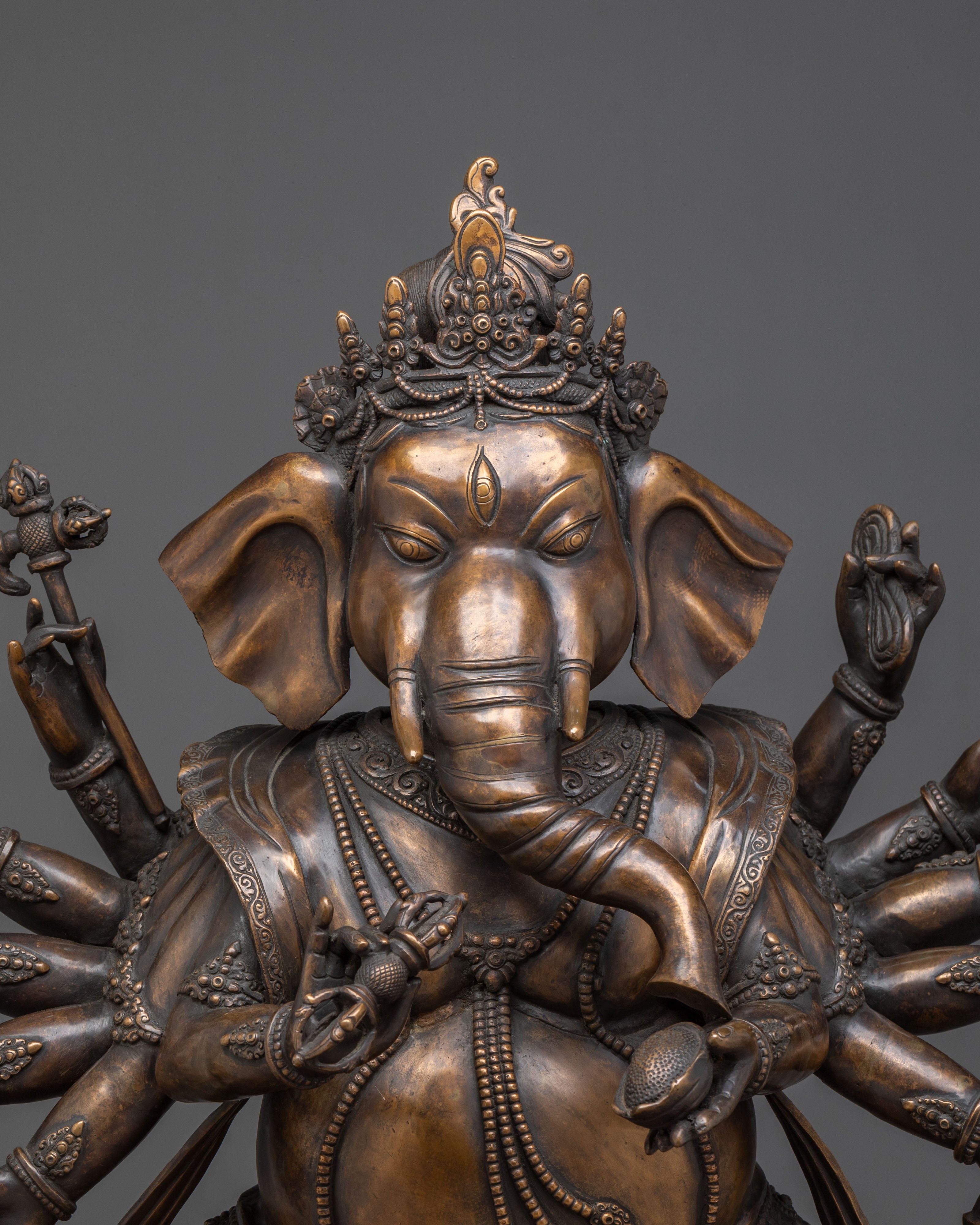 God Ganesha Statue | Handcrafted Sacred Copper Figurine