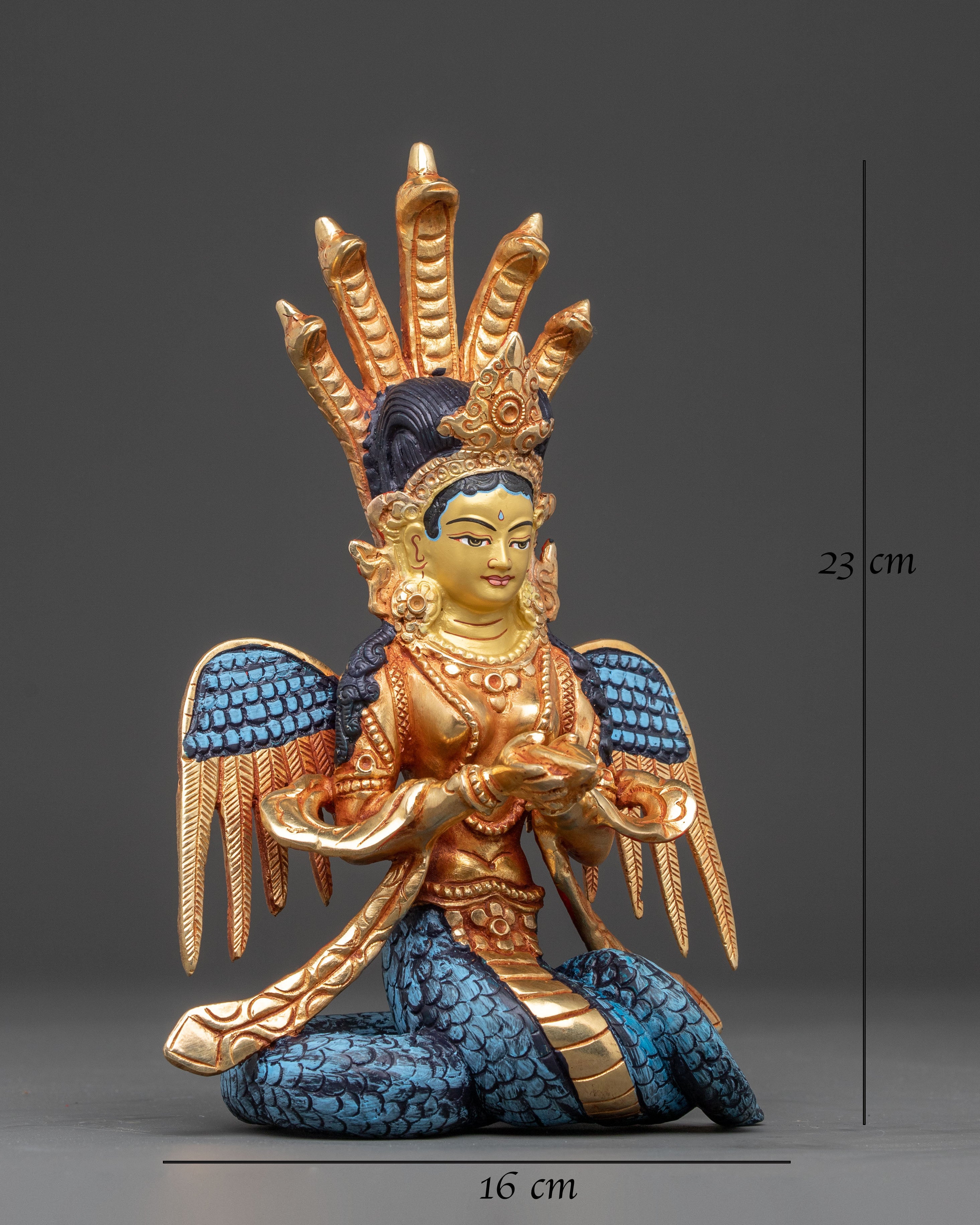 Mythical Deity Nagkanya Statue | Traditional Indonesian Art