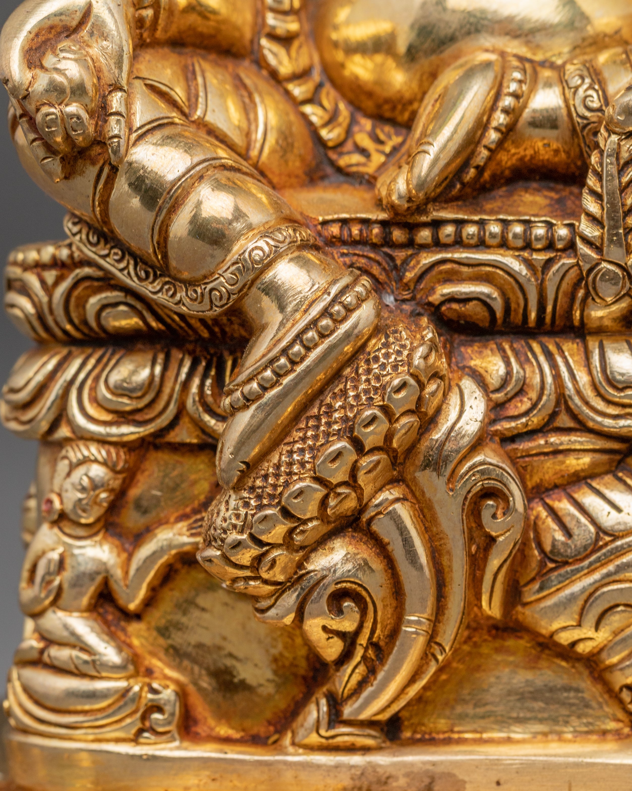 Golden Dzambhala Statue for Spiritual Blessings | God of Wealth