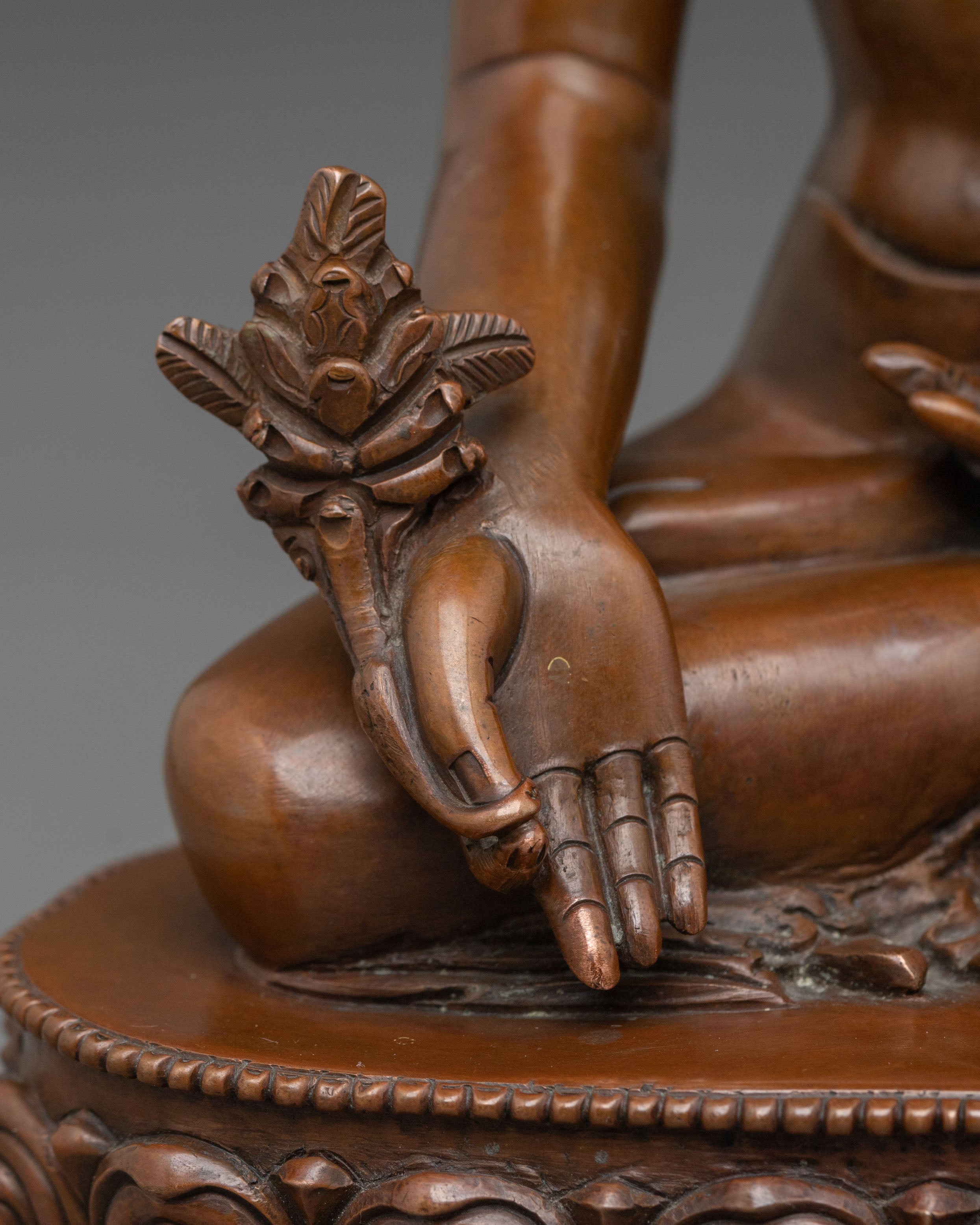 Bhaisajyaguru Buddhist Figurine | Tranquil Copper Art
