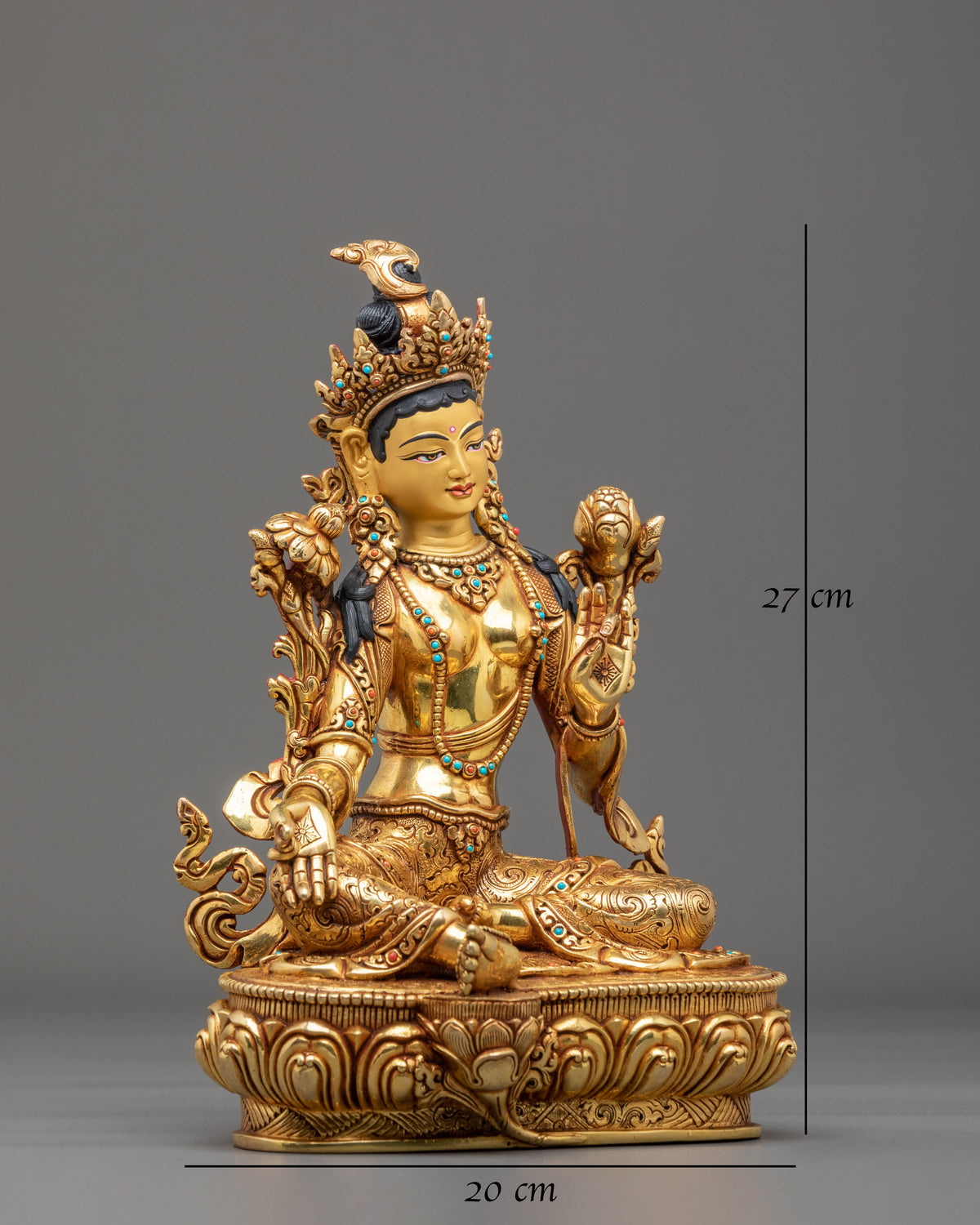 Green Tara Sculpture | Sacred Goddess of Protection