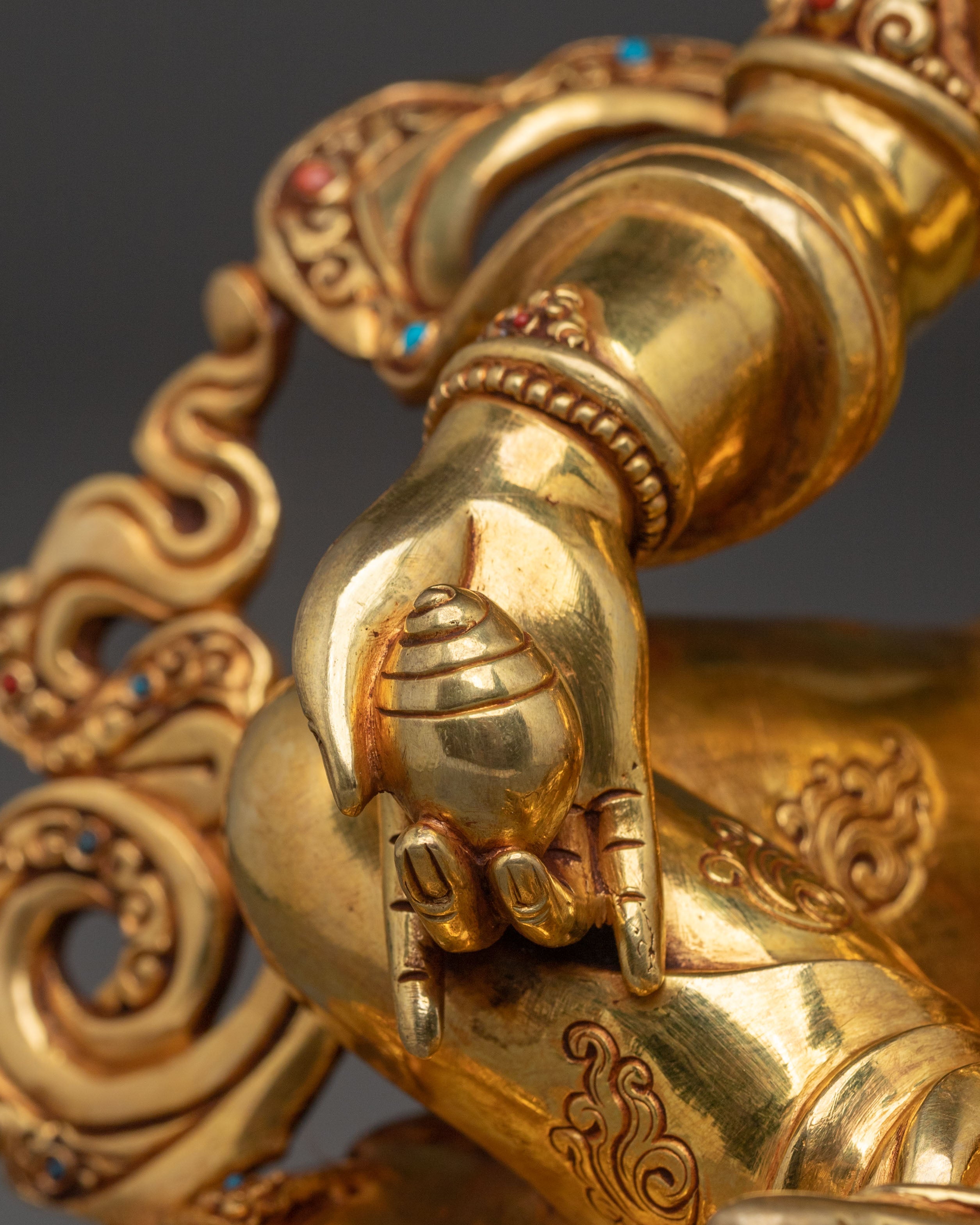 Handcrafted Yellow Dzambhala Statue | Wealth Deity