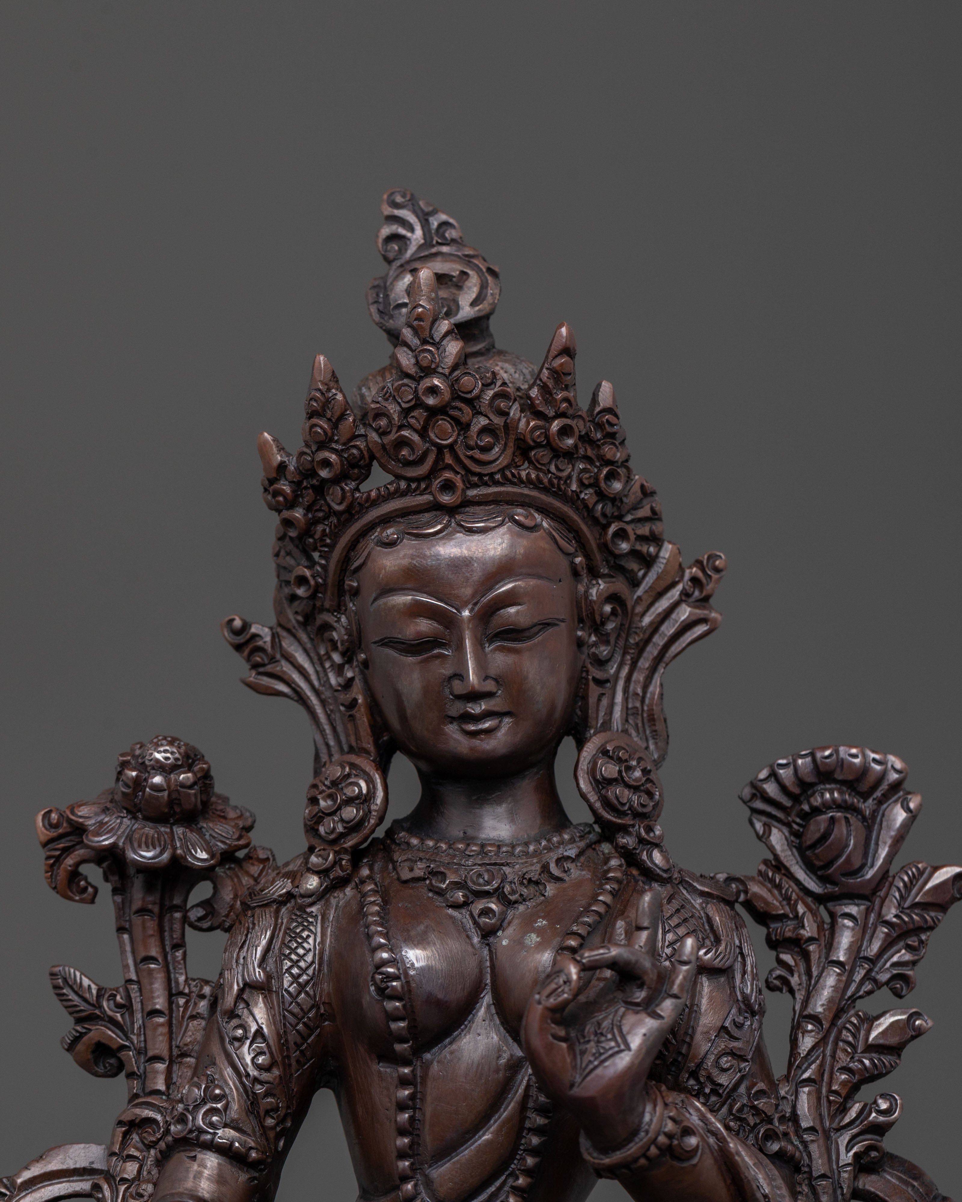 Green Tara Statue: Goddess of Compassion