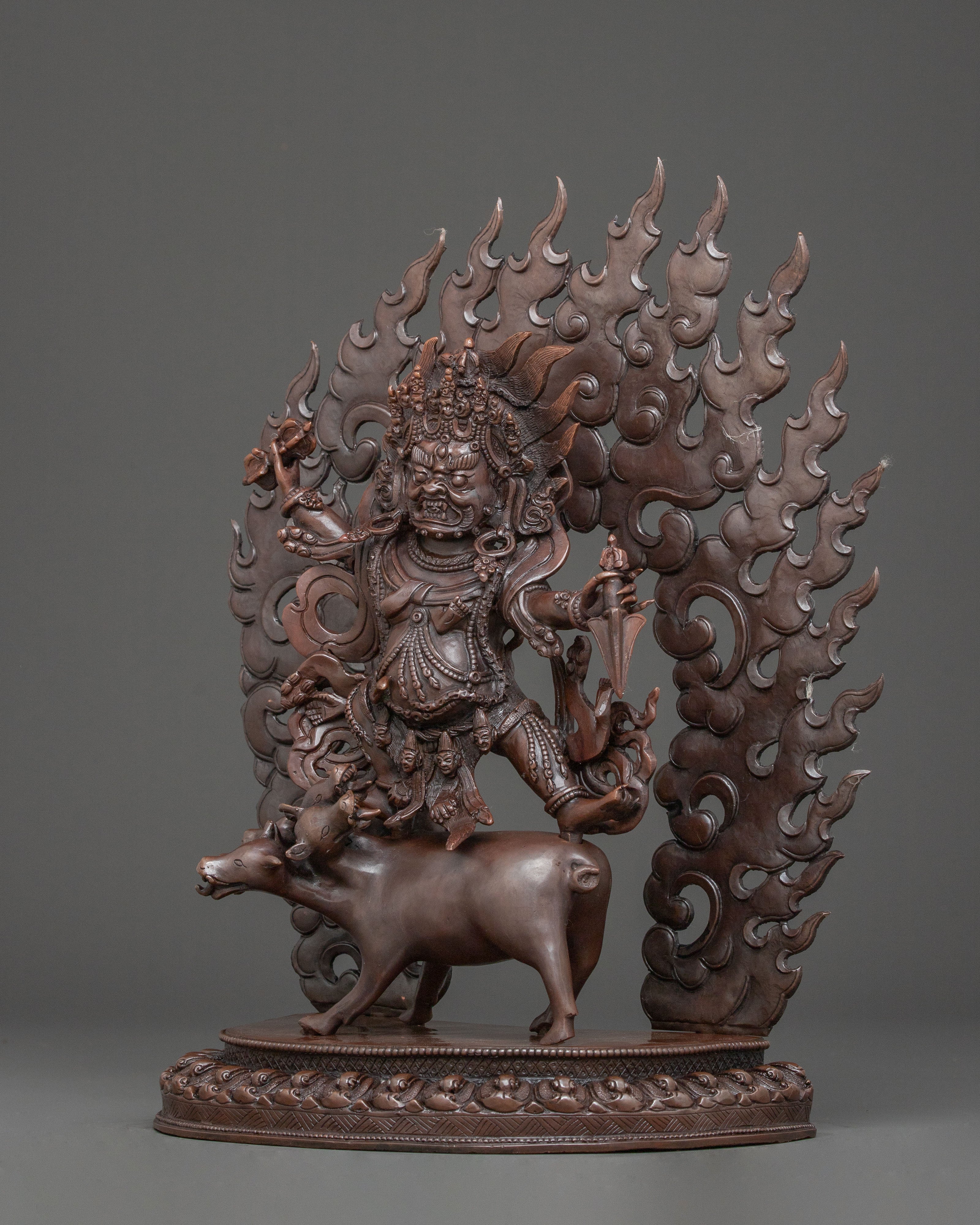 Dorje Gotrab Oxidized Copper Statue | Spiritual Protector