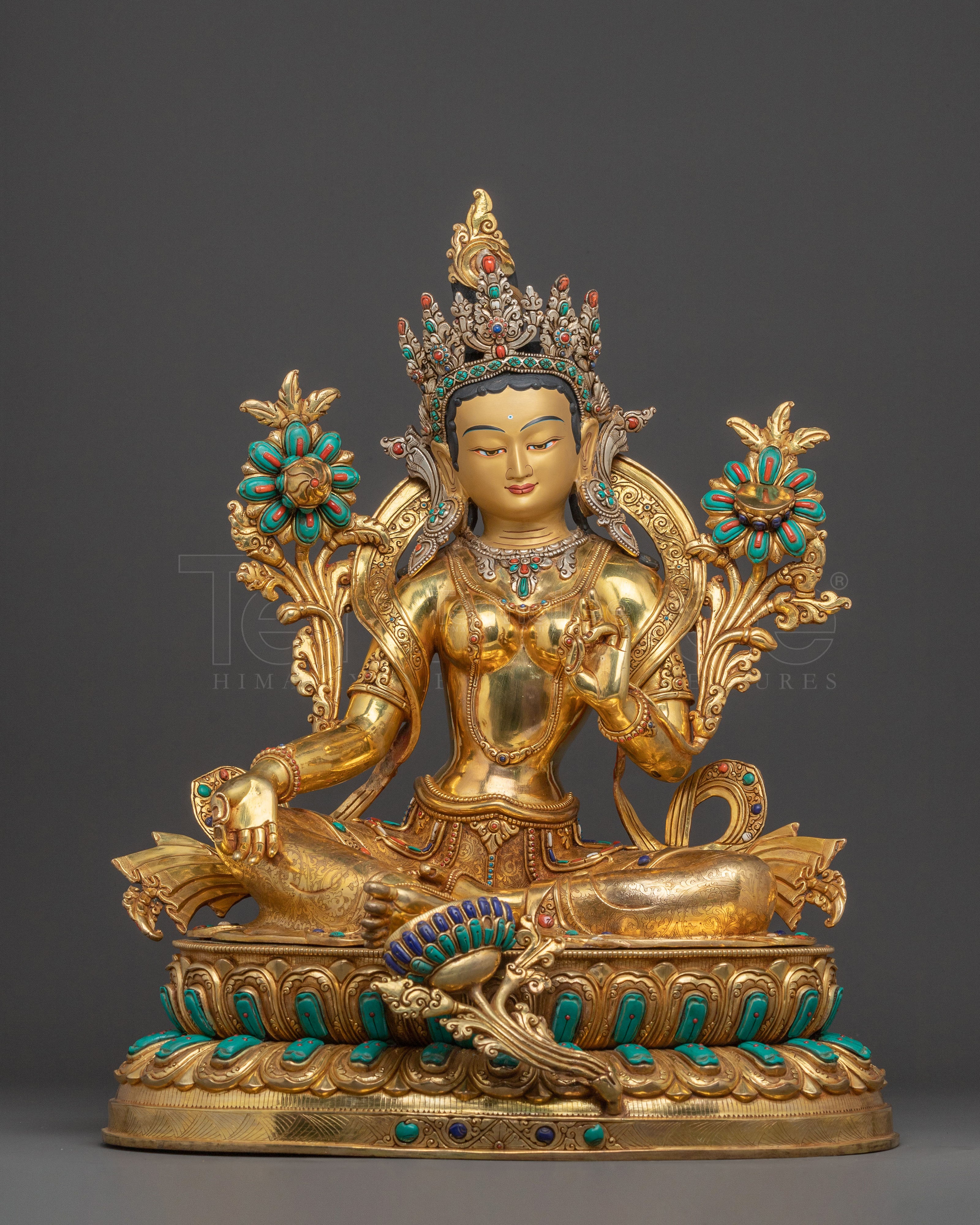 Golden Statue of Green Tara