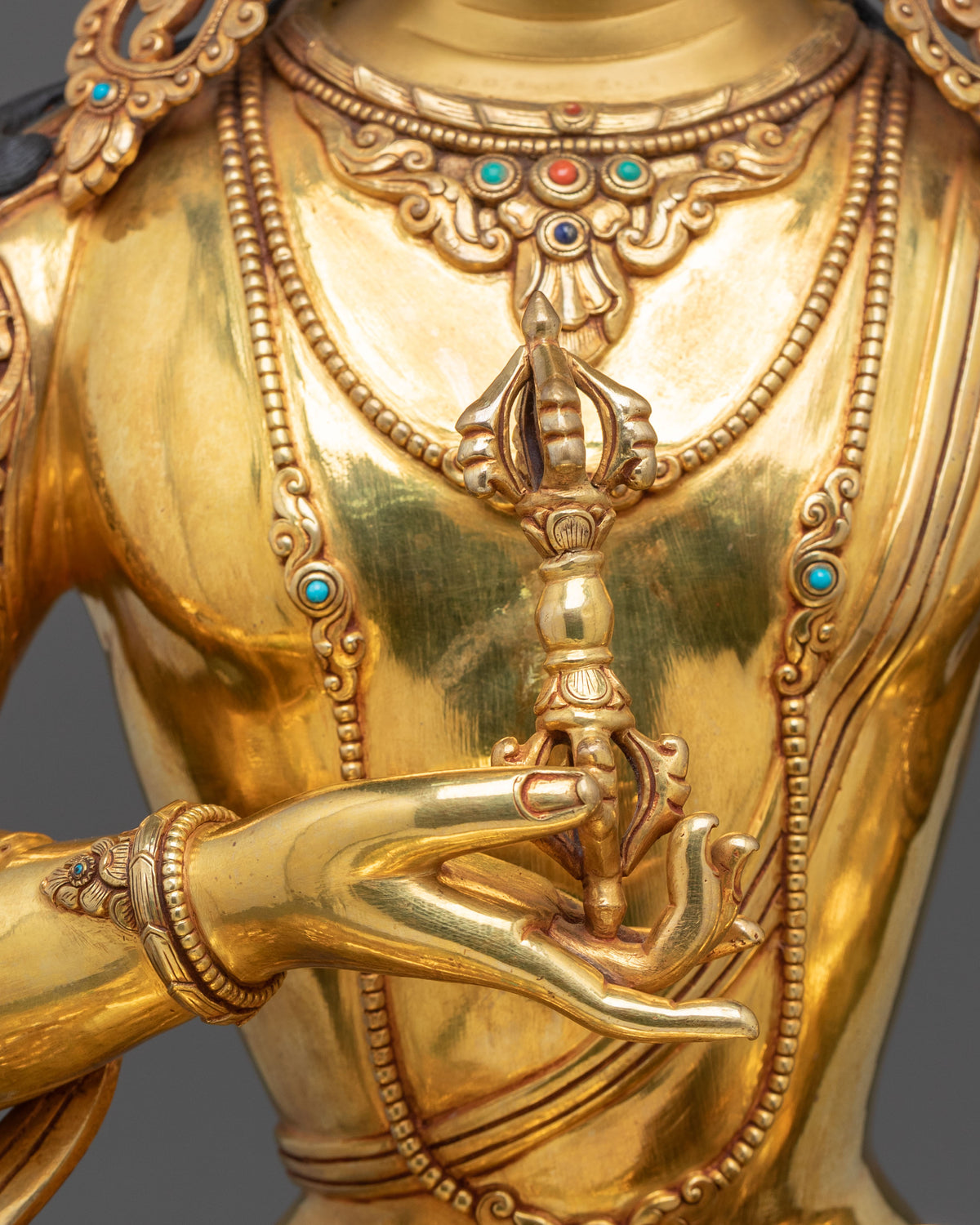 Five Bodhisattvas Statue Set | Sacred Golden Buddhist Collection