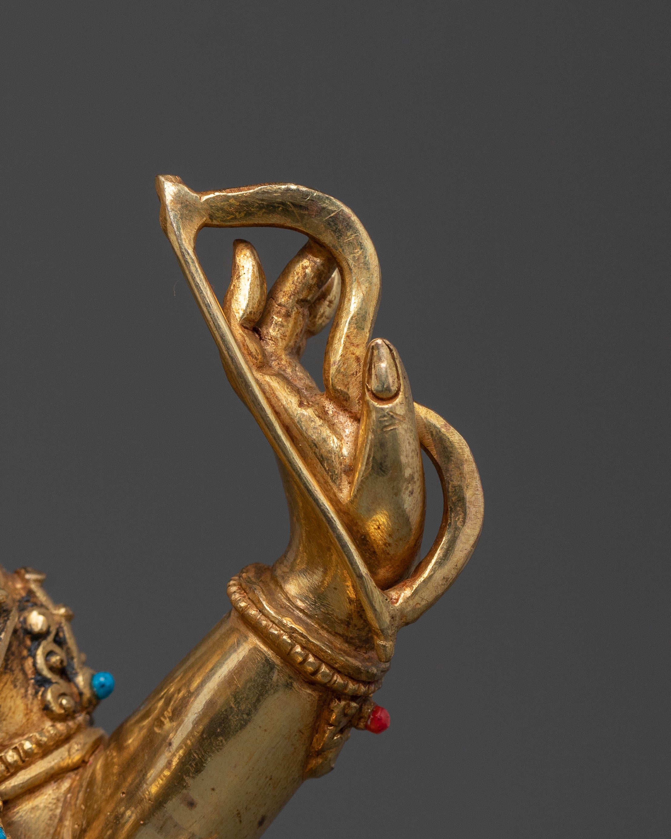 Maha Manjushri Sacred Figurine | Tibetan Buddhist Deity Sculpture