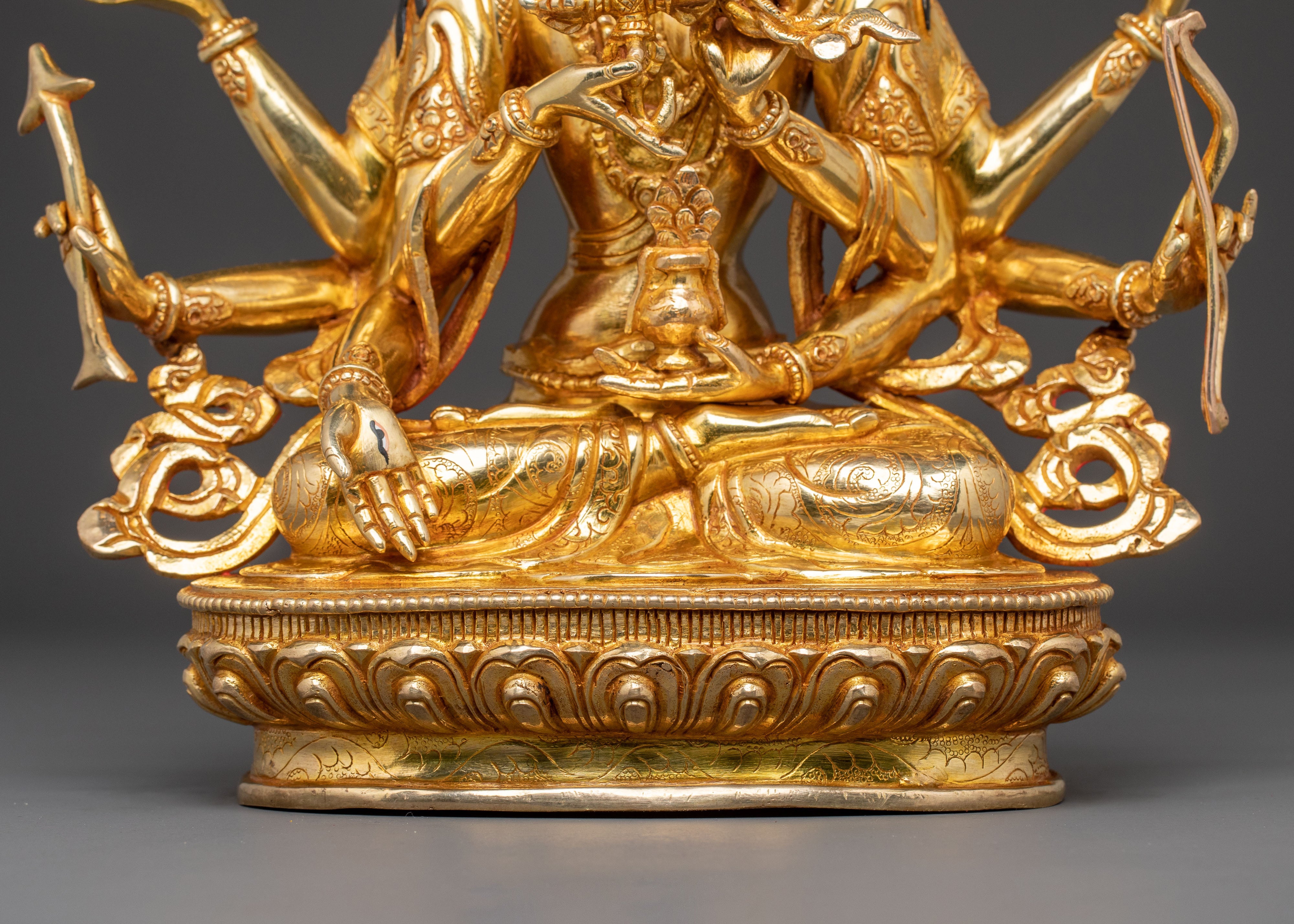 Namgyalma Spiritual Statue: Radiant 24K Gold Gilded Copper