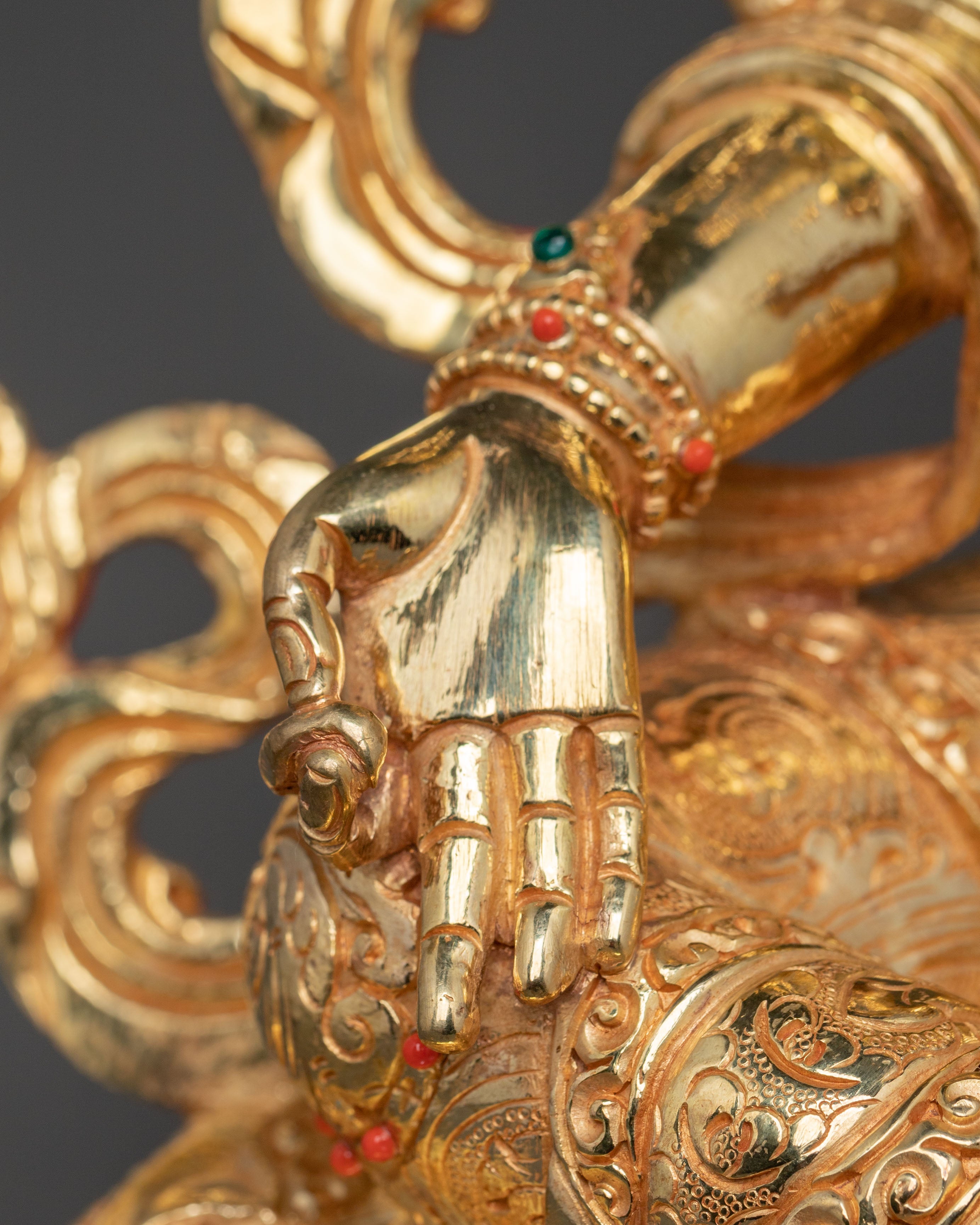 Green Tara Golden Statue of Swift Protection