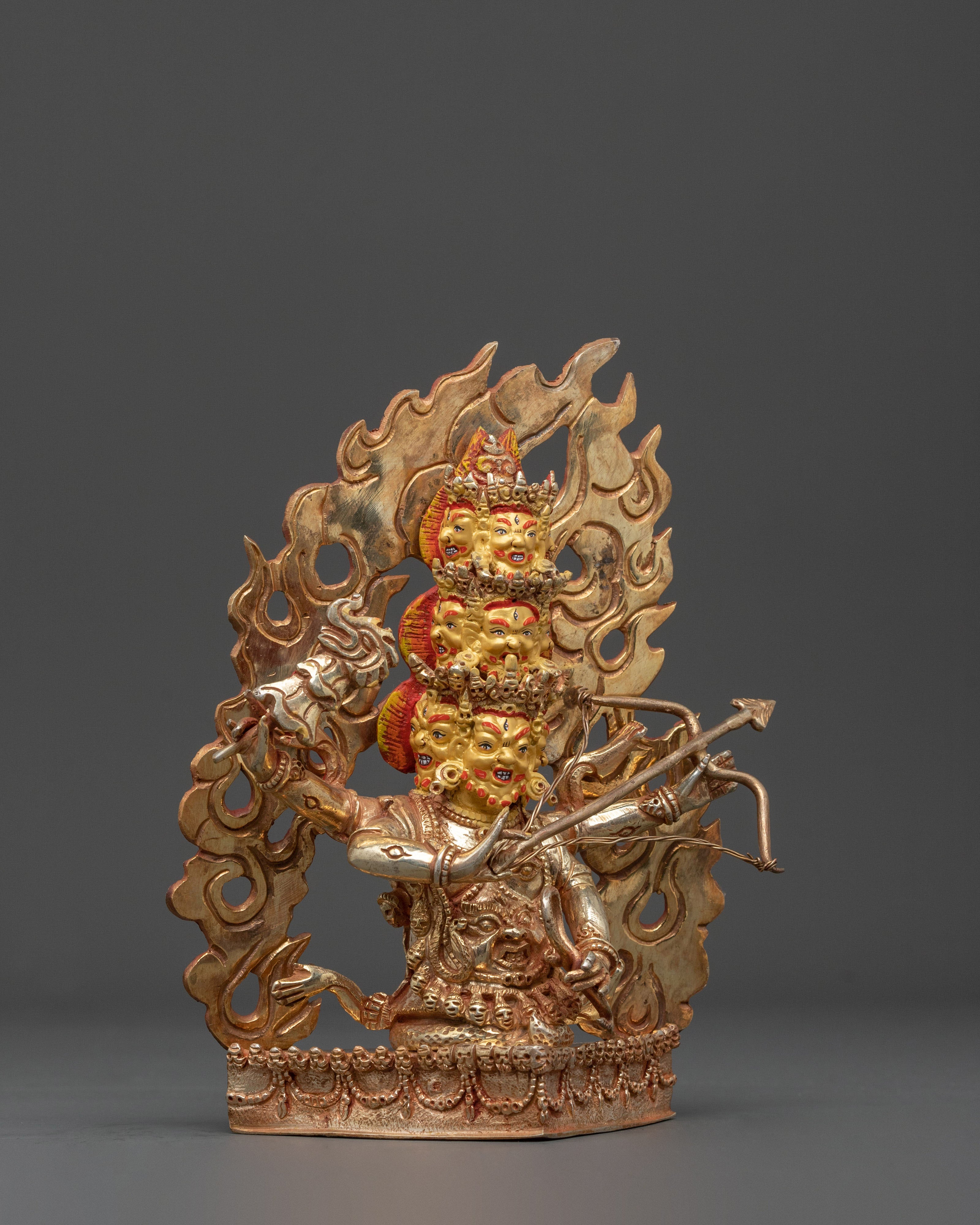 Three Nyingma Dharmapalas Statue Set | Tibetan Wrathful Protector Deities