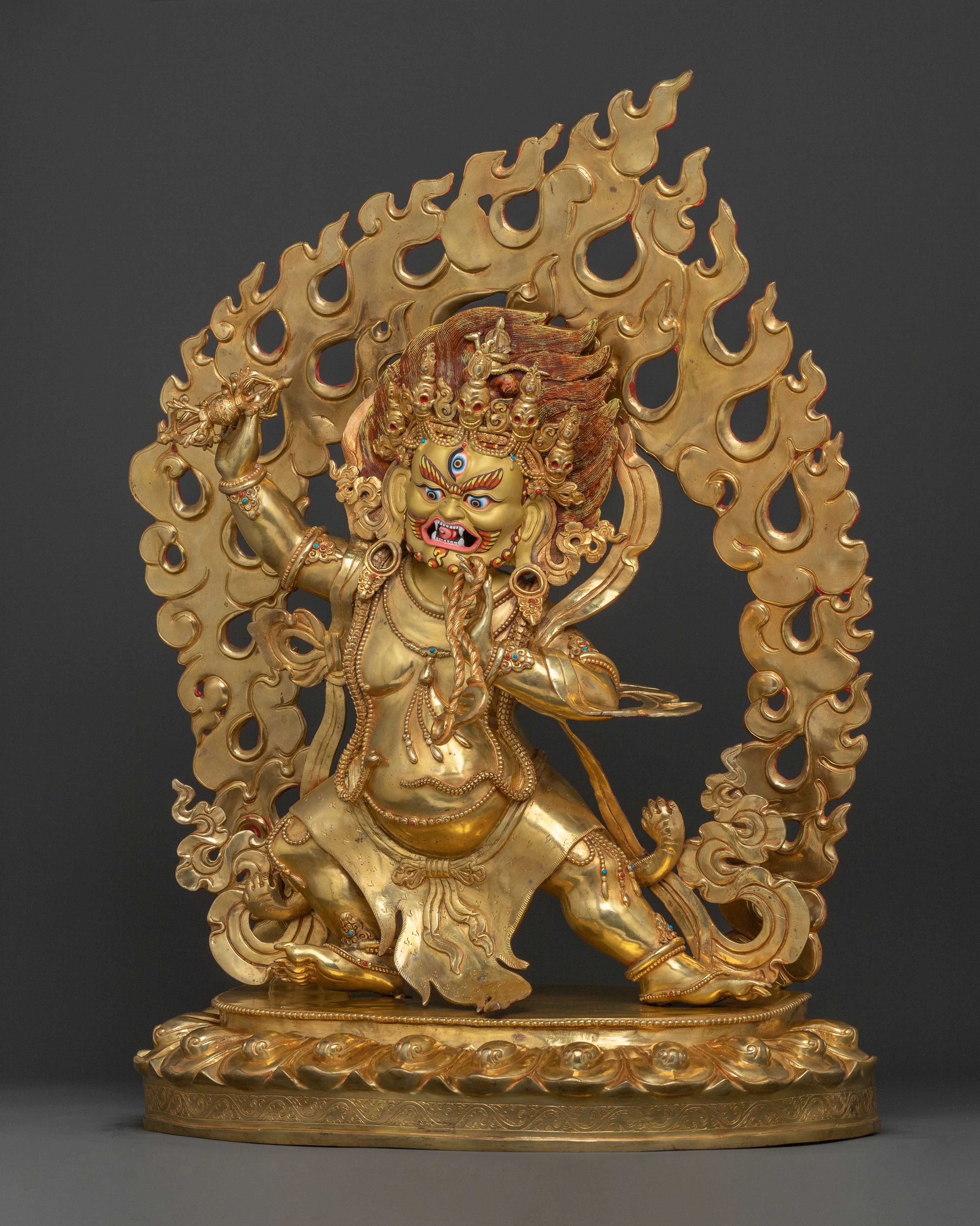 Protector Vajrapani Sculpture | Handcrafted Spiritual Art