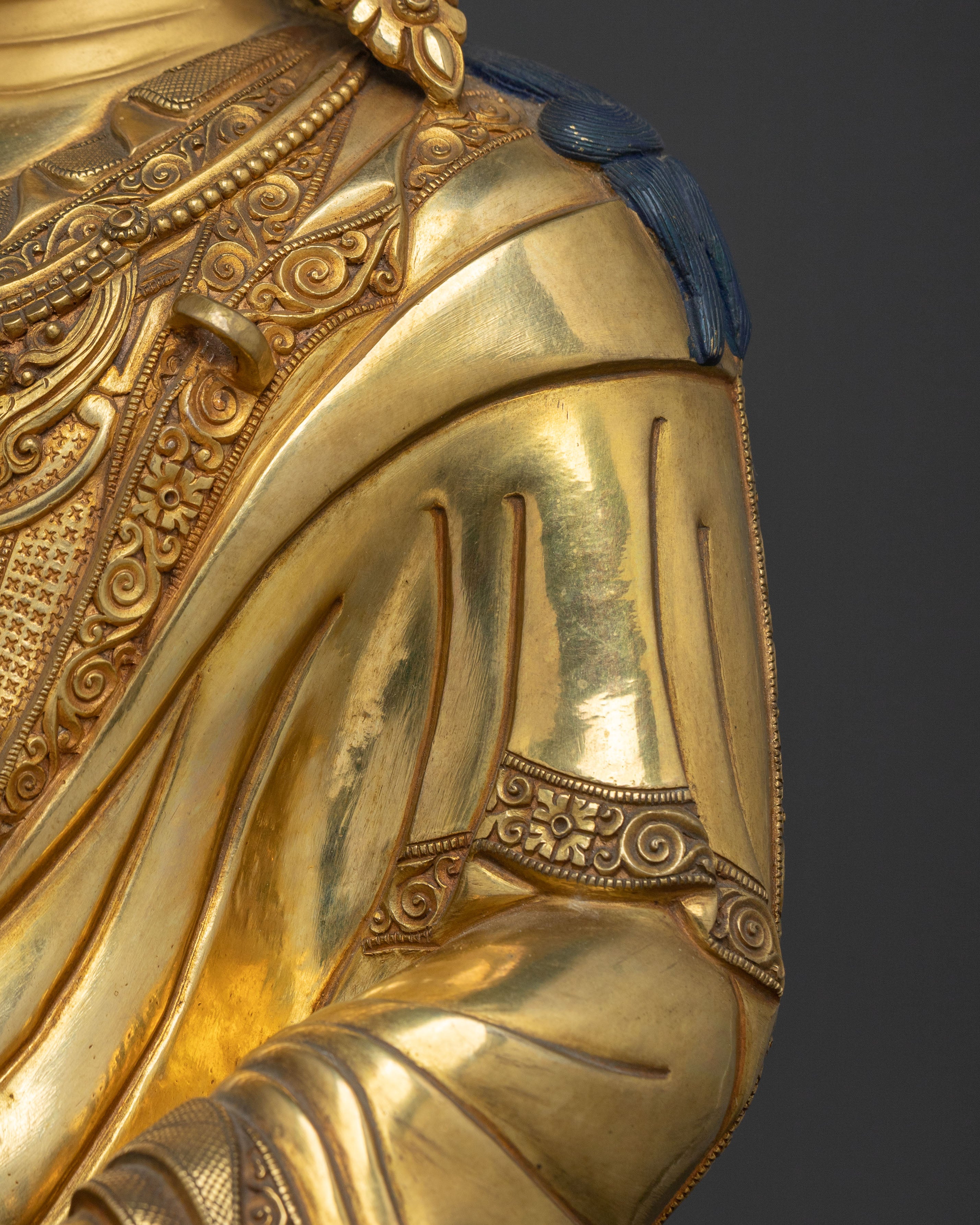 Padmasambhava Statue | 24K Gold Gilded Spiritual Icon