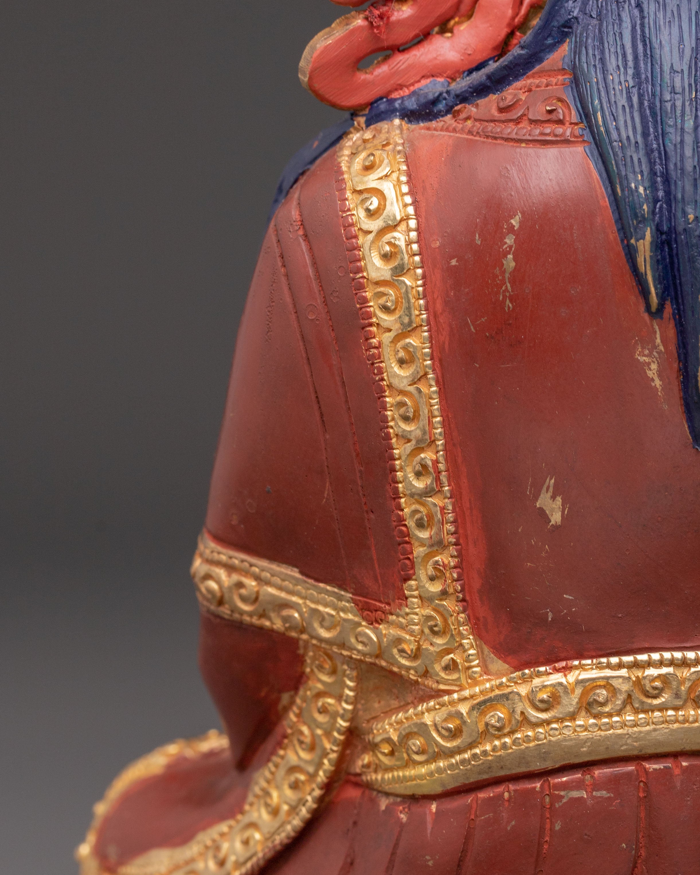 Handcrafted Guru Rinpoche Copper Sculpture | Spiritual Statue