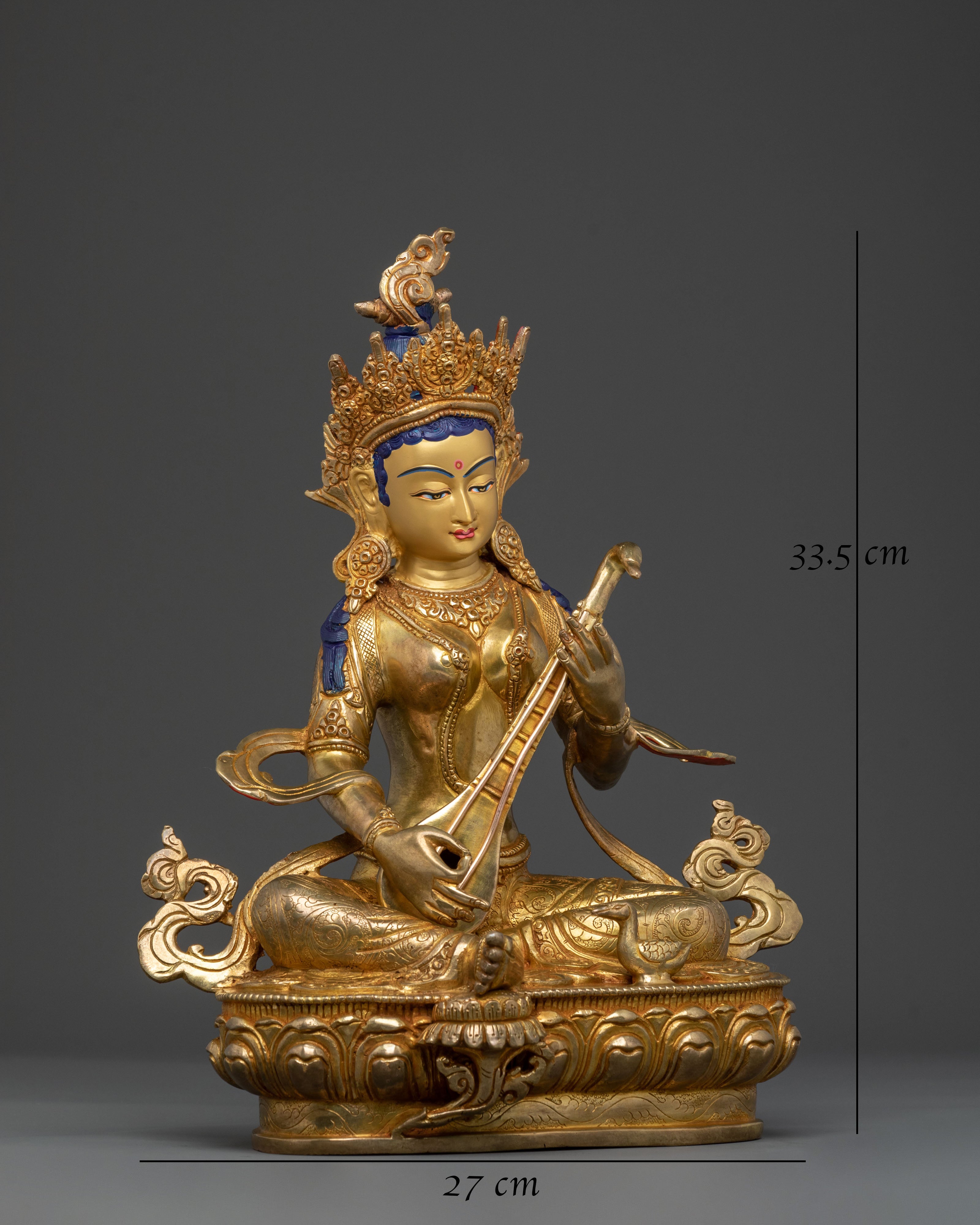 Goddess Saraswati Handcrafted Statue | Goddess of Wisdom