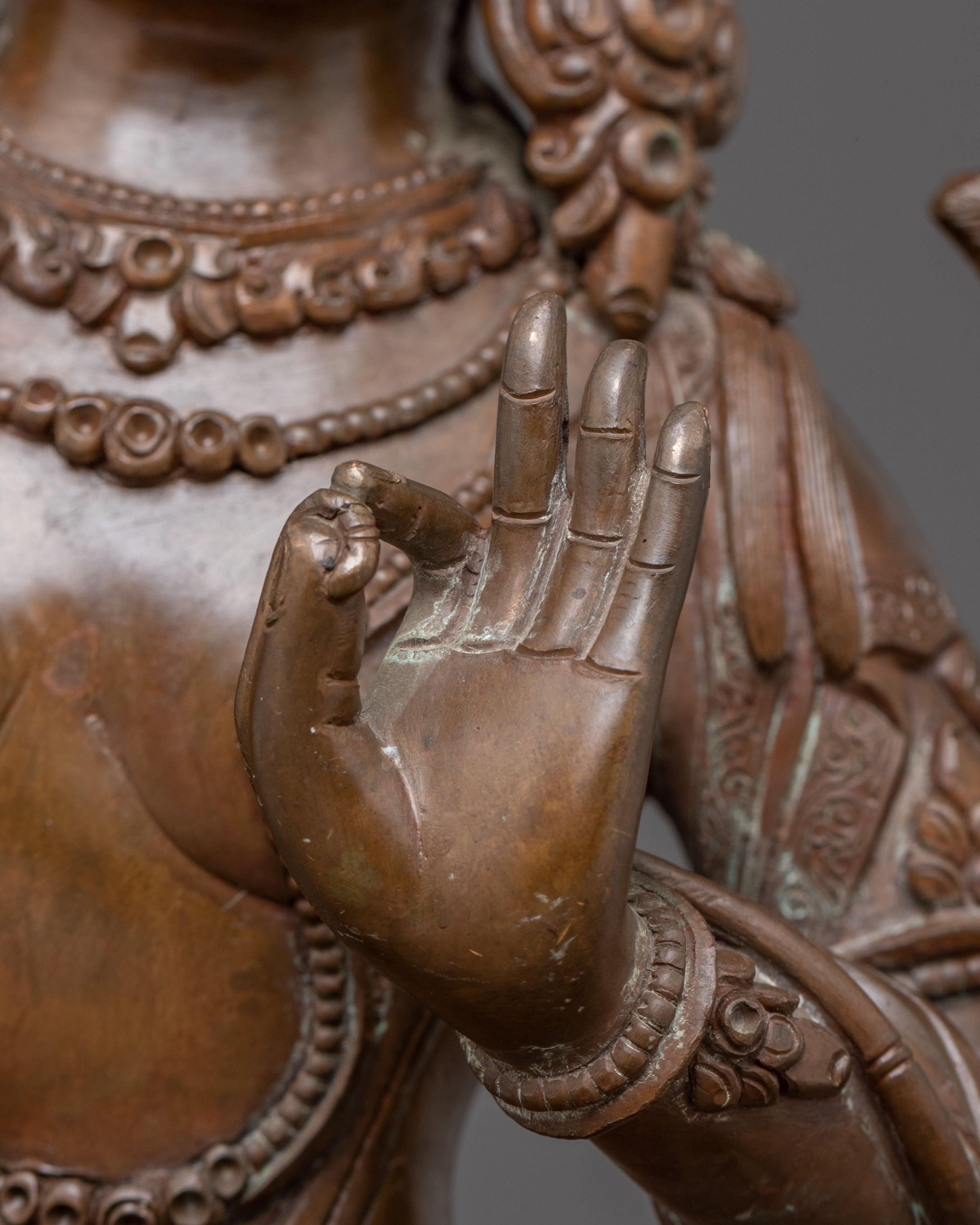 Handmade Tibetan Manjushri Bodhisattva Statue