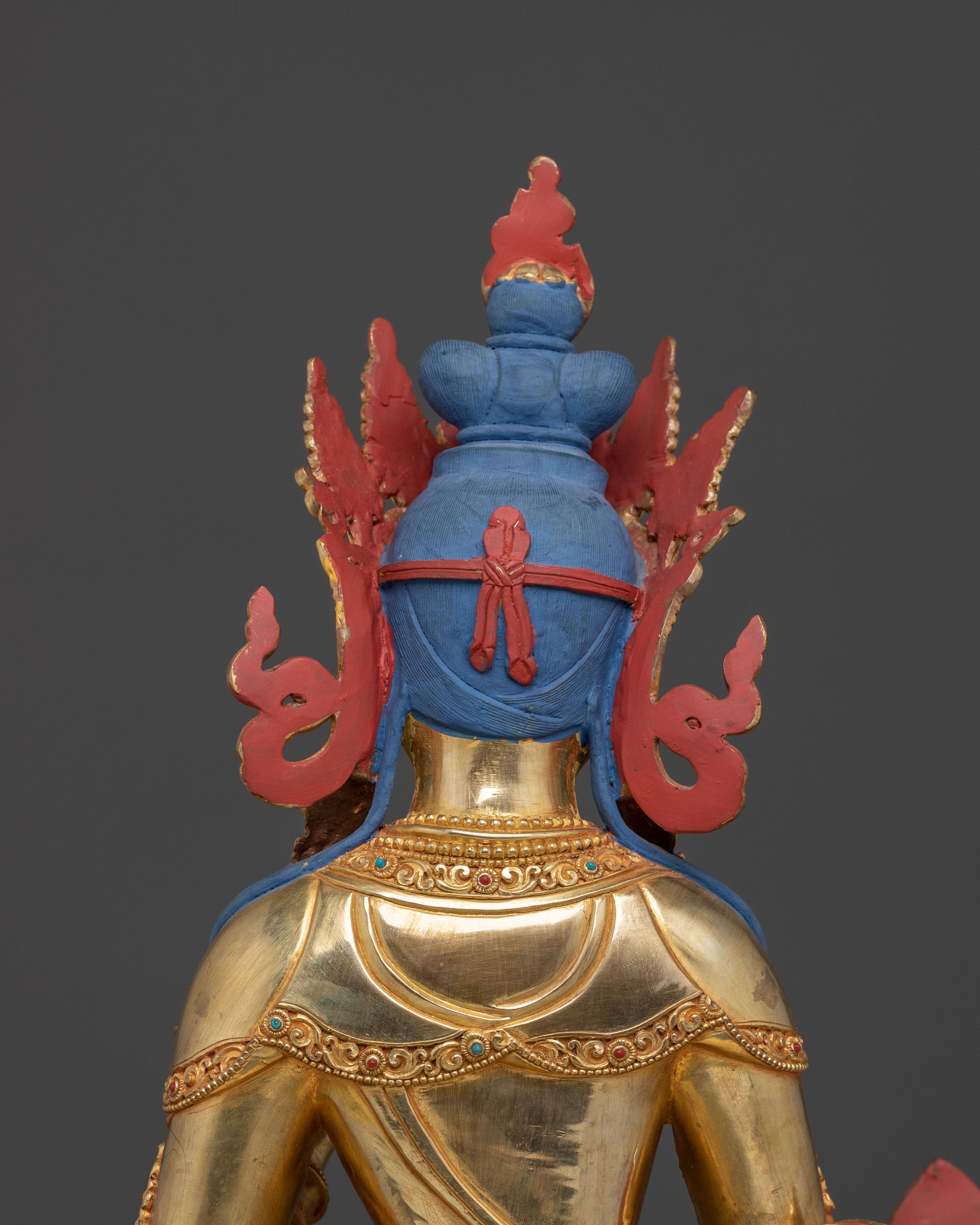 Dukar Statue on Throne | White Umbrella Goddess of Supreme Protection